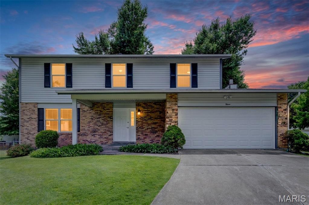 Welcome to 12 Northstar Court, nestled on a quiet cul-de-sac in the highly sought-after Spencer Creek subdivision of St. Peters. Ideally located just one block from Spencer Creek Park and surrounded by scenic walking trails, this beautifully updated 4-bedroom, 2.5-bath home offers the perfect blend of comfort, convenience, and modern style.

From the moment you step inside, you'll appreciate the extensive updates throughout, including new carpet, luxury vinyl plank flooring, luxury vinyl tile, fresh neutral paint, updated lighting, white six-panel doors, and brushed nickel hardware. The bright, inviting kitchen features white painted cabinetry, updated countertops, stylish backsplash, stainless steel appliances, deep stainless sink, pantry, and a peninsula breakfast bar perfect for everyday living and entertaining.

The spacious floor plan includes formal living and dining rooms, plus a welcoming step-down family room with a wood-burning/gas fireplace, soaring 9-foot ceilings, and sliding glass doors leading to the backyard patio. Upstairs, the primary suite offers two walk-in closets and a beautifully renovated bath featuring dual vanities, updated fixtures, new shower enclosure, and private shower/water closet area. Three additional bedrooms, two linen closets and an updated hall bath provide ample space for family and guests.

The finished lower-level recreation room adds valuable living space, while the unfinished area offers abundant storage. Outside, enjoy a large level fenced backyard, 10' x 12' patio, and the privacy of a cul-de-sac lot.

Located within the highly rated Ft. Zumwalt East High School boundaries and close to parks, shopping, restaurants, and major commuter routes, this move-in ready home offers an exceptional opportunity in one of St. Peters' most desirable neighborhoods.
