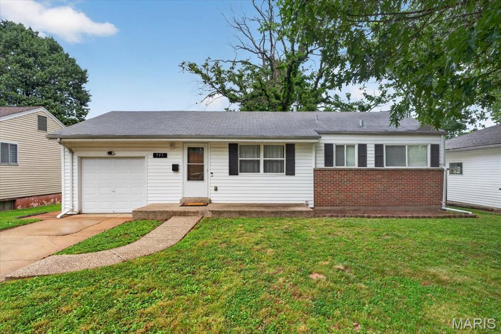 Tucked into a peaceful neighborhood , this updated ranch checks all the boxes. Enter into the spacious living room flooding with natural light and warm hardwood floors. The updated eat-in kitchen shines with quartz countertops, plenty of cabinet space, and tile flooring. Three spacious bedrooms and an updated full bath with fresh bathroom tiles complete the space. The partially finished basement adds flexibility with an extra living space and a bonus room great for a home office or hobby space. Step outside to a fully fenced yard with a large concrete patio, pergola, and firepit creating the perfect backdrop for summer nights and entertaining. Attached 1 car garage. Conveniently located!