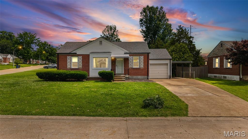 Walking distance to El Catrin and Carondelet Park?? This is not a drill! This charming brick bungalow in South City is packed with value and ready for its next owner. Featuring 2 spacious bedrooms, 2 full bathrooms, a garage, carport, and a finished basement, this well-maintained home offers space, functionality, and the opportunity to build equity over time with updates of your choosing. The main level includes a bright living room, dining room, full eat-in kitchen, and two generously sized bedrooms. Downstairs, the finished basement provides additional living space, a second full bathroom, and endless possibilities for a rec room, home office, or guest area.  Step outside to enjoy summer evenings on the covered patio overlooking the fully fenced backyard, perfect for entertaining, pets, or simply relaxing. Clean, move-in ready, and located near some of South City's favorite destinations, this home offers an unbeatable combination of charm, convenience, and value. Come see it today and discover everything South City has to offer!