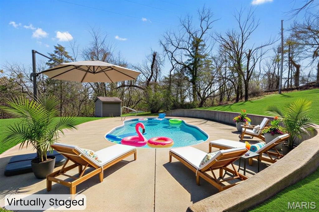 Opportunities like this are hard to find! This recently updated 4 bed, 3 bath home sits on 18 unrestricted acres in a prime location next to Lake Valley Golf Course and just 6 minutes from the Camdenton Square. With 1,255 feet of highway frontage, the possibilities here are endless—whether you're looking for a private retreat, hobby farm, or an investment opportunity. The home features granite countertops, double ovens, a gas range, & modern updates throughout, offering both comfort and style. Step outside to enjoy the in-ground pool, perfect for relaxing after a day on the lake or the golf course. The property offers a beautiful mix of open pasture & wooded acreage, along with a pond, making it ideal for animals, recreation, or future development. A detached 2-car garage provides extra storage for vehicles, lake toys, or equipment. With lake access and a nearby boat ramp, you’re only minutes from enjoying the Lake of the Ozarks lifestyle. With its location near Ballparks National, golf, and lake recreation, this property could also be an incredible opportunity for RV sites, cabins, or tiny home rentals. Live, invest, or develop—this property offers the flexibility to do it all.
