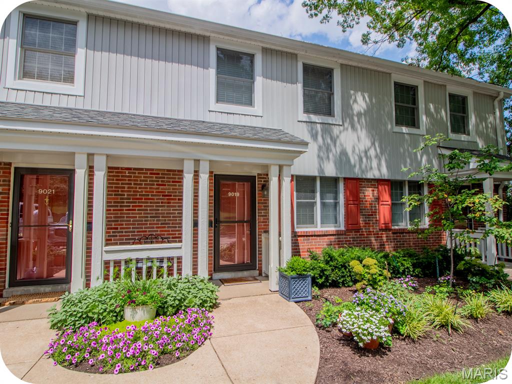 Welcome to Brentwood Forest, a beloved and sought-after community in the heart of Brentwood. Spend a summer afternoon at one of the two pools, rally on the tennis courts, take walks/runs around the beautiful lake and past the fountains and gazebo, and host friends at the clubhouse. When you're ready to venture out, everything is close by; Clayton is just up the street, Forest Park is minutes away, restaurants, grocery stores and everyday conveniences are all within easy reach. Inside this fully renovated two-story condo the main level flows from the living room into the dining room and back to the fully updated kitchen with stainless steel appliances and an eye-catching glass tile backsplash, with enough room for a breakfast table or dedicated coffee bar. A sliding glass door leads to a private back deck overlooking the peaceful, green, beautifully maintained grounds. Whether it's morning coffee, an afternoon with a book, or quiet evenings outside, this deck will earn its keep. A half bathroom and laundry room are also on the main level, and the washer and dryer are included. Upstairs you'll find one bedroom at the front, and the primary bedroom is massive with room for a king sized bed and a sitting area, with access to the updated full bathroom. Storage is never a concern here with the large primary walk-in closet, two closets in the front bedroom, a large under-stair closet, and an exterior storage closet off the deck. This entire condo was fully renovated in 2020-2021 with new floors, new kitchen, new bathroom, new lighting, new HVAC, new water heater, so everything has a new life, ready for you to move in and start living.