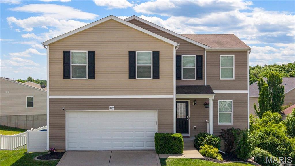 Welcome home to this beautifully updated 2-story home in Wentzville! Featuring an open floor plan and stylish modern updates throughout, this home is move-in ready and designed for comfortable everyday living. Step inside to find updated LVP flooring, brand-new carpet, and fresh paint that creates a bright and inviting feel. The cozy living room is highlighted by a stunning shiplap fireplace wall with custom built-ins, making it the perfect gathering space. The spacious kitchen and main living areas flow seamlessly together, ideal for entertaining family and friends. Upstairs, you’ll find two generously sized secondary bedrooms, a versatile loft space perfect for a home office, playroom, or potential 4th bedroom, plus the convenience of second-floor laundry. The oversized primary suite features a private ensuite bath and a large walk-in closet. The finished walk-out basement adds even more living space and includes a full bath along with a dedicated storage room—perfect for guests, recreation, or a home gym. Conveniently located just minutes from shopping, dining, and easy access to Hwy 70, this home offers the perfect blend of style, space, and convenience!