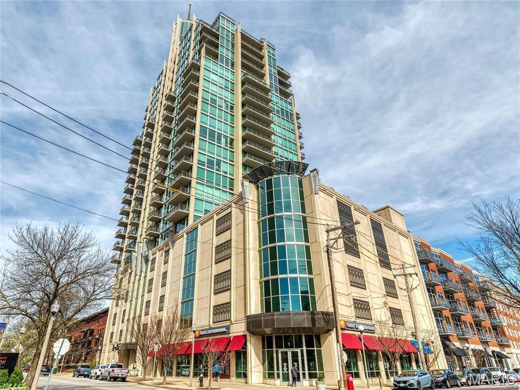 Stunning views overlooking Forest Park that you can only experience at the Park East Tower! The 16th floor unit has two balconies, one that spans the great room and off the master suite. Two spectacular views. There are also TWO GARAGE PARKING SPACES- conveniently near both the 3rd floor entrance to the builiding and the exit to the street. Open floor plan provides for breathing taking views from every perspective. This pristine 2 bed/2.5 bath luxury condo has a gourmet kitchen w/ granite counters and massive island. The generous sized great room is spacious with a custom bar, and amazing balcony. The master suite has a private balcony & walk in closet. The ensuite bath has large soaker jet tub, separate shower and double basin vanity. The versatile 2nd bedroom with ensuite full bath can serve as a posh guest suite with its Murphy bed down or flexible space- additional office or sitting/hobby space with the Murphey bed concealed in the custom cabinet w/ additional storage. 2 garage spaces, along with access to pool, fitness center, fireside room,  and a receptionist. A guest suite is available to residents to rent for guests. Forest Park will be your "backyard,” and the wonderful restaurants & shops of the Central West End will be just footsteps from your front door! Great room Sony 85" Bravia mini LED QLED 4k UHD Smart Google TV 2024 is included. Washer and dryer and refrigerator and other items as seen in the unit are included in sale. SPECTRUM/CABLE EQUIPMENT NOT INCLUDED.