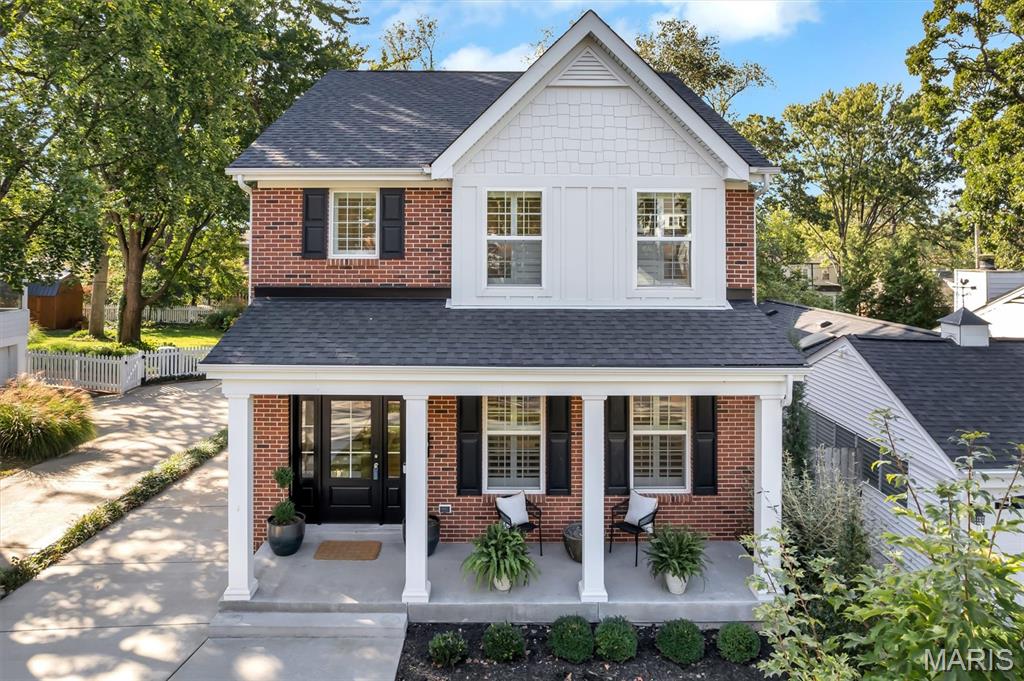 On a picturesque, tree-lined street in the heart of Brentwood, awaits your new chapter. This walkable neighborhood is just minutes away from Top Rated Schools, Tilles Park, Hwy 40, and all the shopping & dining attractions Brentwood has to offer. The home is where the heart is, and these living spaces are perfect for making memories! The family room is open to an eat-in kitchen which features a huge center island, custom cabinetry with 42" uppers, plus designer finishes like subway tile, solid surface countertops, and a full complement of premium stainless appliances. There's a formal dining room that has enough "room" for all your loved ones. Other amenities include 2nd floor laundry, a gas fireplace, and 9' ceilings top to bottom. Let's not forget about the mud room, recessed lighting , low maintenance flooring, and plantation shutters throughout. Come take a look for yourself! Upstairs are 3 large bedrooms and 3 full baths. The 4th primary bedroom with en-suite bathroom is where it's at! You'll love his & her closets, the decorative tray ceiling, cozy sitting area, glass enclosed shower, and the most relaxing soaker tub ever. Wait, there's more! Check out the lower-level recreation room which includes another full bath and an egress window, adding even more value. There's tons of storage space too. Enjoy conveniences like zoned HVAC, and the efficiency of a full brick home. Outside is a cute covered patio and a gated & fenced yard, perfect for all your gatherings. A rear entry 2-car garage rounds out the package. It's newer construction and has already passed the Brentwood occupancy inspection. Make it yours today!