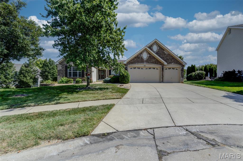 Welcome home to this spacious 4-bedroom, 2-bath ranch offering 2,765 square feet of comfortable main-level living in the desirable Stone Meadows subdivision! Designed with both everyday living and entertaining in mind, this home features an open, split-bedroom floor plan with the private primary suite thoughtfully situated on the opposite side of the home from the three additional bedrooms and full bath.

Step inside through the covered front entry into a welcoming foyer that opens to a spacious living room featuring a cozy fireplace. The kitchen is the heart of the home, complete with a center island, pantry, abundant cabinetry, and a separate breakfast area ideal for everyday meals and morning coffee. A formal dining room provides the perfect setting for holiday gatherings, dinner parties, and special occasions.

The generous primary suite offers privacy and comfort, with a spacious en-suite bath, while three additional bedrooms provide ample space for family, guests, or a home office. A convenient main-floor laundry room adds to the home's functionality.

The possibilities continue in the expansive unfinished walk-out lower level, featuring full-size windows that fill the space with natural light and offer endless opportunities to finish additional living space, bedrooms, a recreation room, or a home gym.

Step outside to enjoy the deck or unwind on the stamped concrete patio tucked beneath it, creating two inviting outdoor living spaces for entertaining or relaxing.

Located in the highly sought-after Wentzville School District and close to parks, walking trails, shopping, dining, and easy highway access, this home offers the perfect combination of space, location, and potential. Don't miss your opportunity to make this exceptional Stone Meadows home your own!