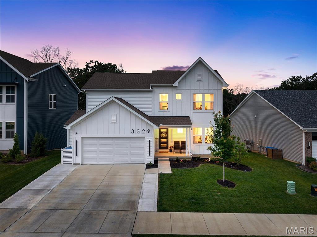 Luxury, style, & thoughtful upgrades shine throughout this stunning 1.5-story home built in 2023 in one of Arnold’s sought-after newer communities. Offering over 3,200 sq. ft. of beautifully finished living space, this 4-bedroom, 5-bath home combines modern design w/ everyday comfort. Step inside to soaring ceilings, abundant natural light, & an inviting open floor plan. Just off the entry, French doors lead to a private office - perfect for working from home or a quiet retreat. The spacious main living area features a dramatic vaulted ceiling, a beautiful fireplace framed w/ custom vertical wall paneling, & seamless flow into the chef’s kitchen. Designed to impress, the luxury kitchen features quartz countertops, an oversized center island, 42” cabinetry, stainless steel appliances including a gas range, & a premium custom pantry w/ exceptional storage & prep space. The main-floor primary suite feels like a private retreat w/ dual vessel sinks, a tiled walk-in shower, & an oversized custom closet w/ premium finishes. Quartz countertops continue throughout EVERY bathroom for a cohesive upscale feel. The finished walkout lower level adds incredible living space w/ a large seating area, electric fireplace, & convenient half bath w/ a vessel sink. Outside, enjoy the extra-wide driveway, mini-split HVAC in the garage, & a fully fenced backyard w/ ornamental aluminum fencing. The spacious deck w/ stairs overlooks the yard & offers a perfect place to relax or entertain. Located in a welcoming community w/ access to two neighborhood walking paths, this nearly new home offers the ideal blend of luxury finishes, practical upgrades, & a prime Arnold location.