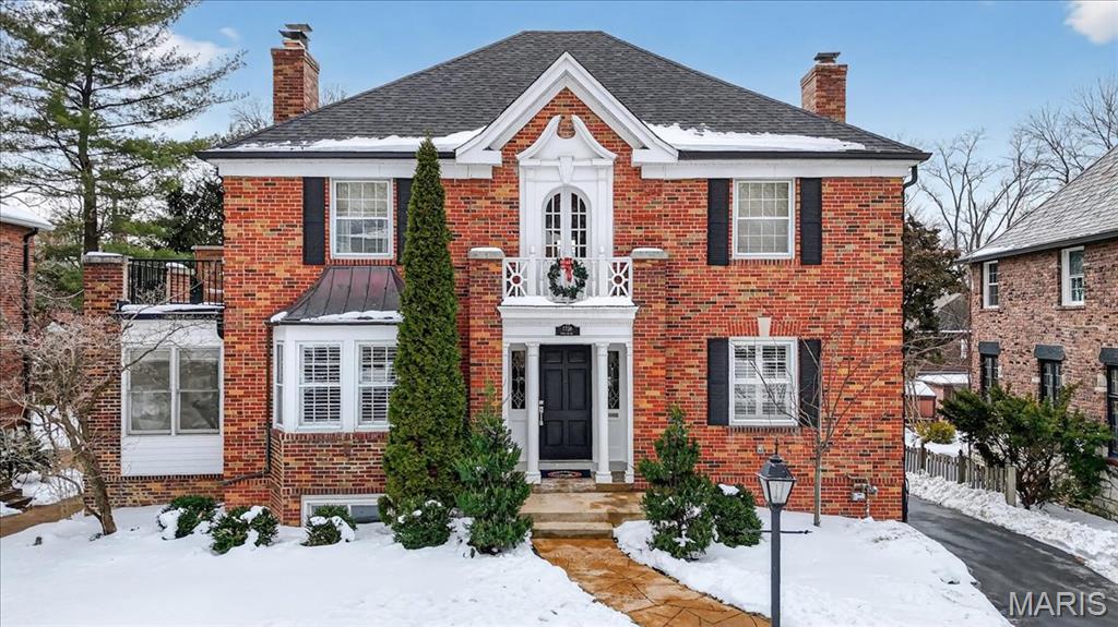 Professionally renovated executive-style residence located in the highly coveted Davis Place neighborhood of Clayton. This exceptional home has been thoughtfully updated from top to bottom, showcasing quality craftsmanship and attention to detail throughout. A gracious entry foyer welcomes you with a striking grand staircase that sets the tone for the refined interiors. The sun-filled living room features a beautiful bay window and fireplace and flows seamlessly into a charming three-season room, creating an inviting space for relaxing or entertaining. A spacious, separate dining room offers the perfect setting for formal gatherings and special occasions.
The stunning, updated kitchen is a true highlight, featuring a breakfast bar, stainless steel appliances, and elegant cabinetry and countertops that blend style with functionality. A well-appointed powder room and a private home office complete the main level, providing both convenience and flexibility for today’s lifestyle.
The second floor offers a serene primary suite with a full bath, walk-in closets, and direct access to a lovely private terrace with picturesque views—an ideal retreat at the end of the day. Three additional generously sized bedrooms, a full hall bath, and a convenient second-floor laundry closet complete the upper level.
The partially finished lower level expands the living space with a comfortable family room, newer carpeting, perfect for movie nights or casual gatherings. Outdoors, the level backyard is ideal for entertaining, featuring a large deck and ample green space for relaxation and play. Ideally located close to Clayton’s finest restaurants, shopping, parks, and amenities, this move-in-ready home offers the perfect blend of luxury, comfort, and location.