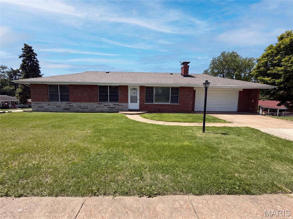 Picture yourself at 9641 Halls Ferry Rd, recently updated with a new roof and new appliances. The kitchen provides ample counter space, supporting everyday functionality. A cozy fireplace adds warmth to the main living area. Exterior living is extended by a deck and a covered patio, providing distinct outdoor spaces. An exceptional blend of modern updates and appealing outdoor spaces awaits.. Included 100-Day Home Warranty with buyer activation