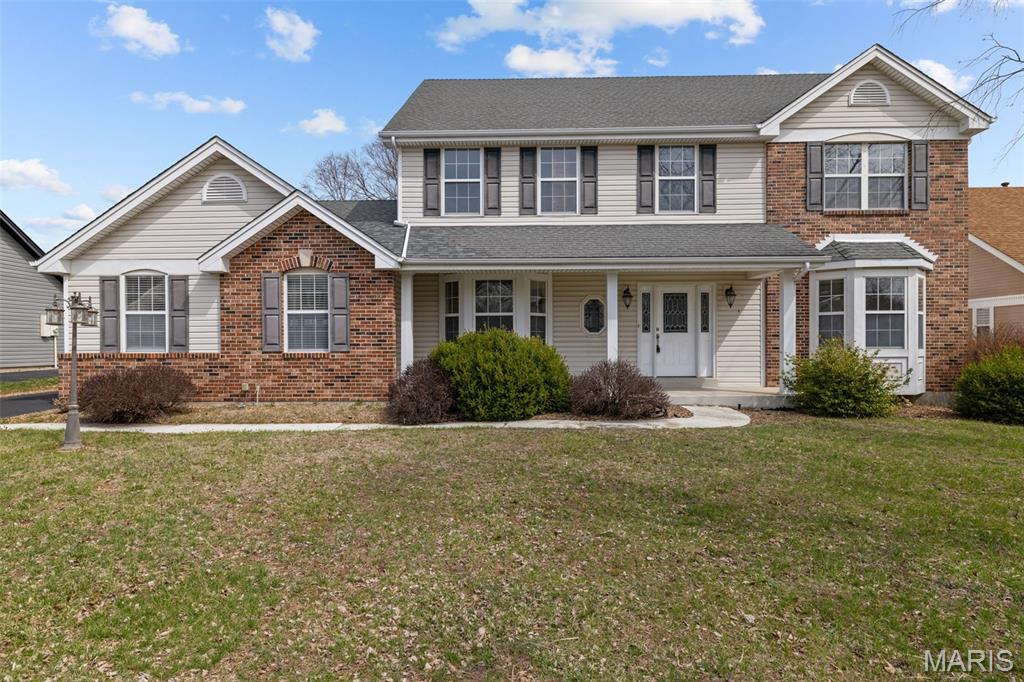 Welcome to this spacious 4-bedroom, 2.5-bath, two-story home in the Fox Point subdivision, located within the sought-after Francis Howell School District! Offering nearly 3,000 square feet of living space, this home features a spacious kitchen complete with a center island and eat-in kitchen area that seamlessly flows into the inviting living room; perfect for everyday living and entertaining. In addition, a separate formal dining room provides the ideal space for holiday gatherings and special occasions. The home also offers two versatile dens, perfect for a home office, playroom or additional living space. Relax year-round in the bright four-season sunroom overlooking your private backyard oasis featuring an in-ground pool! The unfinished walkout basement offers endless possibilities for future plans, a home gym, or additional storage. Situated on approximately a quarter-acre lot and conveniently located near shopping, dining, parks, and major highways, this home combines space, comfort, and an exceptional location. Don’t miss your chance to make this St. Charles gem your own!