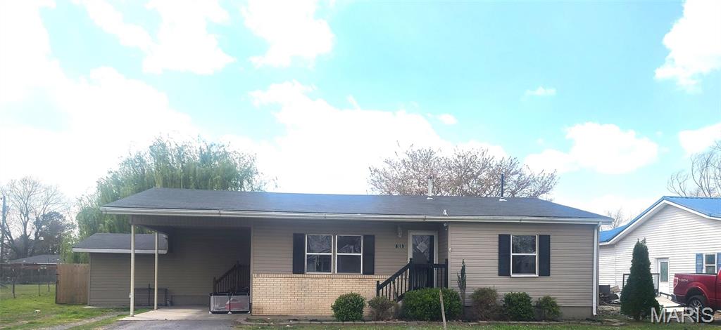 Welcome to this well-located home in the peaceful community of Bernie. Offering space, functionality, and plenty of opportunity, this property is ideal for buyers looking to make a home their own.

Inside, you’ll find three large bedrooms, each featuring generous closet space, along with abundant storage throughout the home—perfect for staying organized. The layout offers comfortable living areas with room to relax or entertain.

The home features a galley-style kitchen with plenty of cabinet space, providing both efficiency and storage for everyday cooking. Just off the main living area, a bright sunroom adds extra versatility and can easily serve as a dining area, second living space, or home office, filled with natural light.

Enjoy year-round comfort with a newer central A/C system, adding efficiency and value.

Step outside to a large fenced backyard, perfect for pets, outdoor activities, gardening, or hosting gatherings.

This property offers a great opportunity to personalize a spacious home in a quiet, small-town setting close to everyday conveniences.