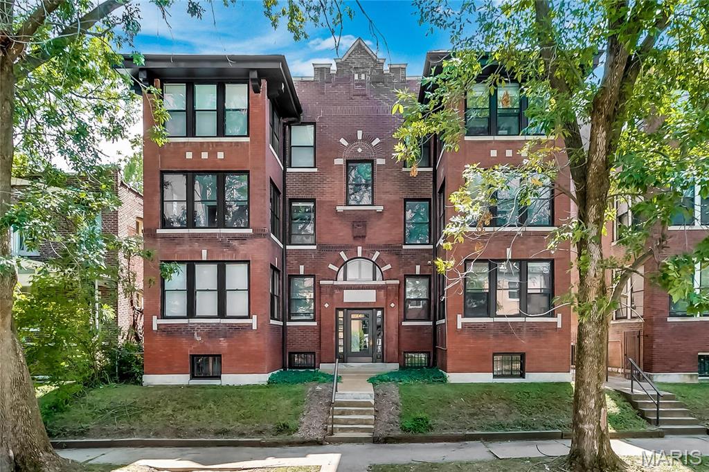 4166 Russell Blvd. Retire early with this gorgeous renovated 6-family apartment building in the coveted Shaw Neighborhood. Fully leased by excellent tenants that pay on time! Great returns with an 8% cap rate and about $100,000 yearly income after fixed expenses. Amazing location near Shaw's Garden, Tower Grove park, BJC Hospital, Washington University, SLU, top rated restaurants, nightlife and much more. Remodeled 2 bedroom 1 bath penthouse-style apartments with 6 rooms and 1200+/- sq ft per unit. Updated with modern finishes and amenities, while keeping the original craftsmanship and charm. Newer high efficiency central HVAC in each unit. Remodeled kitchens, with stainless steel appliances, full size refrigerators, ovens, dishwashers, and more! These units feature large rooms with high ceilings. Most bathrooms are fully renovated w/custom tile flooring, restored original claw foot tubs, updated fixtures and vanities. In-unit laundry in some (2) of the units and shared laundry in basement for the other units. Off-street parking space for each unit with plenty of on street parking for guests. Current rents have room to grow. This is a unique opportunity with good instant returns, plus upside potential for the new owners as more upgrades are added. Fully Occupied - shown by appointment only. Please do not disturb tenants or approach the property without an appointment.
