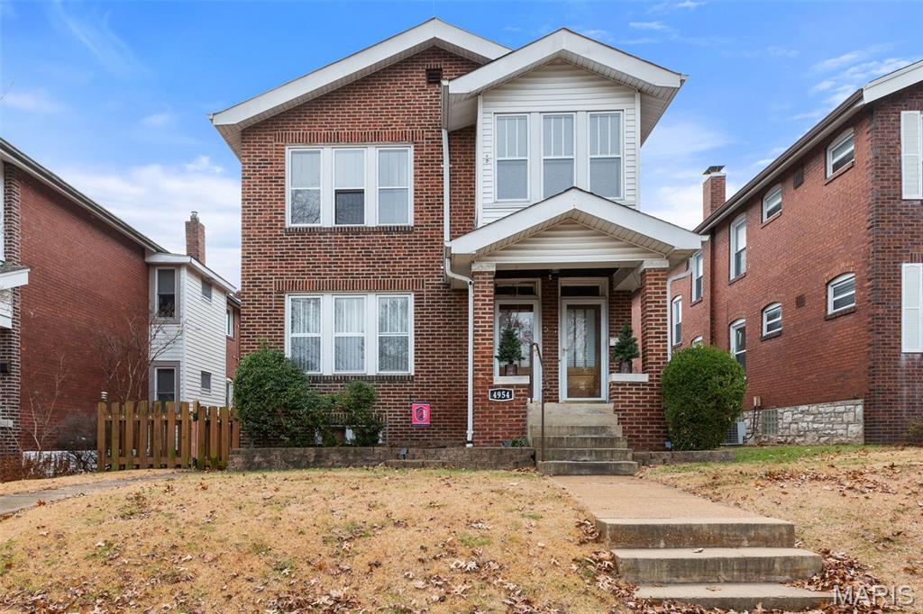 DO NOT DISTURB MAIN FLOOR TENANT!  Main Floor unit to be shown with accepted Contract. New Electric Service, Mast & Panels!  Seller fixing all Outside Storm Damage. Seller Motivated!! Perfect for Owner Occupant!! 

 Very Charming & Hard to Find 3 Bdrm & 2 Bdrm Units! Very Charming Brick & Stone well maintained 2 Family Duplex.  2nd Floor Unit is Vacant for showings once ready.  Wood Flooring thru out Livingrm, Diningrm & Bedrooms. Nice finishes with Crown Moldings, Built-in Bookcase around Fireplace.  Updated Kitchen with custom cabinetry, newr appliances included & ceramic tile flooring . New Waterlines from street to inside the Building & in the units. Bath has updated flooring, vanity, fixtures & toilet.  Walk out of kitchen onto a large covered deck.  1 Car garage and 1 extra space next to it.  Other unit is occupied with a long term tenant that keeps his unit Immaculate. Full basement w/washer & dryer hookups.  Fenced yard. Upstairs unit will be professionally cleaned prior to closing. Rents should be 1300 for 2bdrm.