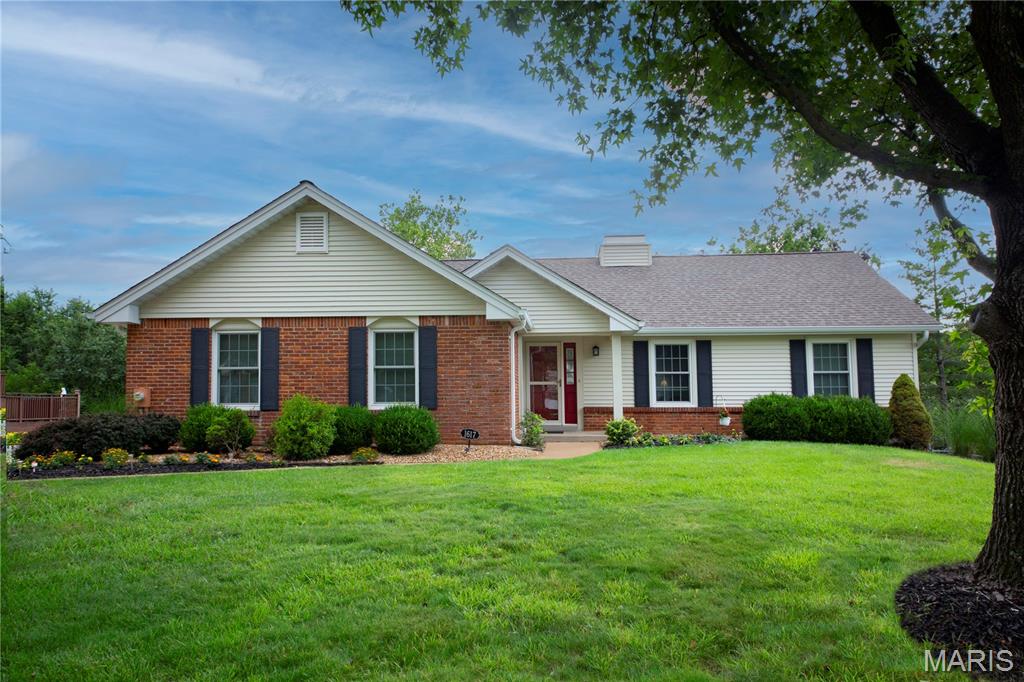 Nestled on a quiet cul-de-sac in the highly desired Clayton Trails subdivision, this solid-built Fischer & Frichtel ranch home offers 2,000 sq ft of main-level living space. The inviting ceramic-tiled entry foyer leads into an expansive open floor plan featuring a formal dining room and a stunning great room with vaulted ceilings, a cozy fireplace, and a Velux solar skylight with solar lighting and remote energy saving shade. The eat-in kitchen flows effortlessly to a freshly stained 12x20 deck, perfect for taking in spectacular sunset views!! Enjoy ultimate privacy in the fenced backyard, which features a nice elevation and backs up to a serene tree line.
This 4-bedroom, 2-bathroom home also features a massive walkout lower level, low-maintenance vinyl siding, and an extraordinary garage that accommodates up to 4 cars with an integrated workshop area. Combining a premier location, premium construction, and ample square footage, this property is a RARE FIND.