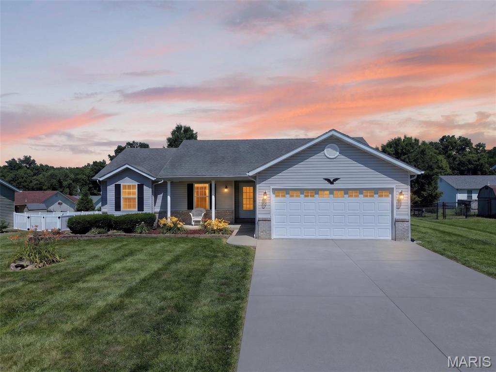 BOM-no fault of seller-Buyer got cold feet! Welcome home to this beautifully maintained 3-bedroom, 2-bath ranch located in a quiet neighborhood on a low-traffic street in Troy! Offering nearly 1,400 square feet of comfortable living space, this move-in ready home features updates, functional layout and a convenient location. Step inside to find a well-cared-for interior with spacious living areas and an easy-flowing floor plan designed for everyday living. The kitchen and dining spaces offer plenty of room to gather, while the primary suite includes a private full bath for added comfort. Major updates provide peace of mind, including a new AC and furnace in 2024 and a new water heater in 2026. The unfinished lower level features a sump pump and endless potential—perfect for future finishing, storage, home gym or workshop space. Enjoy the attached 2-car garage, quiet surroundings and convenient access to shopping, dining, schools and everyday amenities. Located just 5 minutes from the heart of Troy and under 20 minutes to Wentzville, this home offers small-town comfort with an easy commute. Clean and move-in ready—don’t miss your chance to make this Troy ranch your next home!