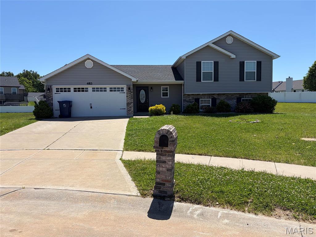 NEWER 4bed/3bath home with every upgrade you could imagine on a cul-de-sac lot! They include vaulted ceilings, rounded corners, granite countertops, stainless steel appliances, maple cabinets with "soft close", center island, custom neutral colored paint job throughout, framed windows, taller baseboards, adult sized cabinets in bathrooms with marble countertops, walk-in closets, upgraded carriage doors, garage door openers, brick mailboxes, panel doors, and upgraded water/light fixtures throughout the house, & a large patio backing to common ground! (Agent Owner)