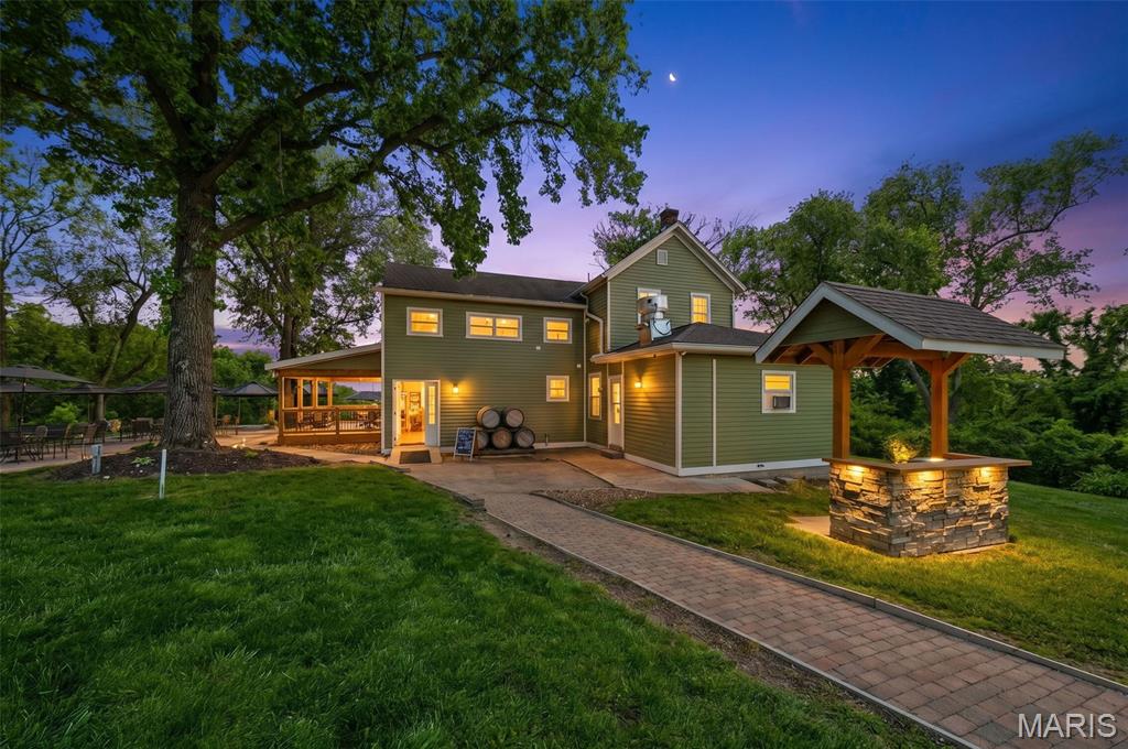 This is an exceptional opportunity to own a fully operational winery, vineyard, and event/wedding destination in the heart of Missouri wine country. This meticulously maintained venue is a must see!Set on approximately 31 picturesque acres, this established estate combines award-winning wine production, thriving event revenue, historic charm, and scenic vineyard views. The property has 5.5 acres of drip-irrigated vineyards that includes 2 acres of Crimson Cabernet that yields 2-3 tons per year, 3 acres of Vignoles that yields 3-5 tons per year and Norton with 150 vines that yields 1000 pounds per year. The historic 1860-era farmhouse and tasting room was fully remodeled in 2015. The venue has 6 patios with capacity for up to 300 guests. Special Event Pavilion & Wedding Tent seating for approximately 200 guests. Full-service commercial kitchen. This is a rare chance to acquire a destination winery and event estate with established vineyards, hospitality infrastructure, and significant growth potential in one of Missouri’s most desirable wine tourism areas. Please be courteous as this venue will remain open during normal operating hours.
