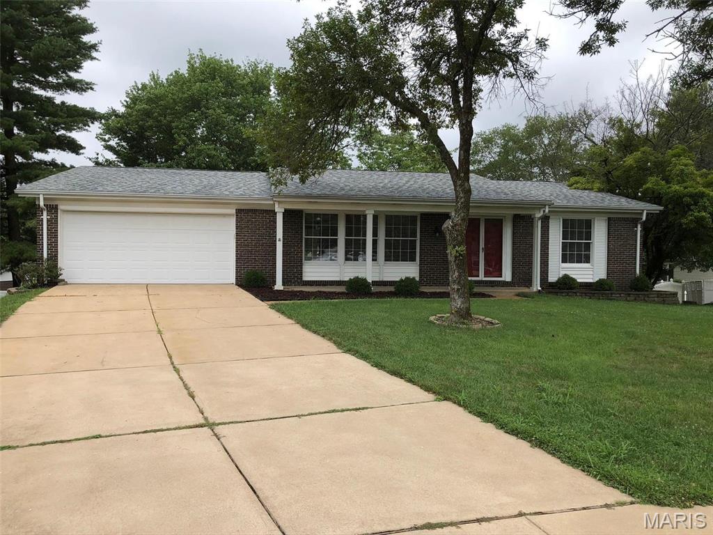 Great location on a quiet cut-de-sac! Updated ranch with unfinished walk out lower level and lots of storage space. 3 bedrooms, 2 full baths, family room with wood-burning fireplace. Most flooring is only 1 year old and includes neutral carpeting, wood floor in the family room and luxury vinyl plank in the kitchen and breakfast room. Mostly upgraded stainless appliances in the kitchen, French Door Refrigerator/Freezer with Ice and water in the door and upgraded washer and dryer included. 2 car garage with garage door opener.  Well maintained property with a large deck and patio. Please note the pictures were taken several years ago before many of the updates were completed. It actually is 'even prettier than the pictures'! Situated in Ellisville and the Rockwood School District and close to shopping and services! No smoking but the owner will consider allowing a house trained dog to occupy the home. Call agent to discuss!