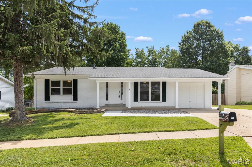 Open House - This Sunday, June 28 from 1:30PM - 3:30PM. Welcome home to this beautifully renovated ranch in Ballwin, thoughtfully updated and ready for its next owner to enjoy. Nestled on a quiet cul-de-sac, step inside this 3 bedroom, 3 bath property in the Rockwood School District to find a bright, inviting interior featuring brand-new waterproof laminate flooring, fresh paint, updated doors and trim, and new ceiling fans and cans lights throughout. The kitchen is sure to impress with brand-new cabinets, quartz countertops, a modern backsplash, and new appliances that make the space feel both functional and elegant.
The wonderful ranch layout offers comfortable everyday living, including a primary suite with a walk-in closet and ensuite bathroom for added privacy and convenience. Two additional bedrooms are adjacent and a full hall bath, with tub. Downstairs, the spacious basement provides multiples rooms for recreation, hobbies, storage, or future possibilities, along with a full bathroom that adds even more flexibility. An oversized one-car garage and a level, fenced in backyard are sure to be enjoyed.
With a new electrical panel, new water heater, new patio, and new concrete walkways, this home combines fresh style with meaningful updates inside and out. Move-in ready, welcoming, and full of thoughtful improvements, this property is one you will not want to miss!
