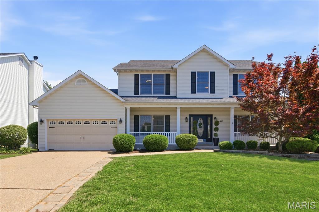 Don’t miss the opportunity to tour this stately four-bedroom, 2.5-bath O’Fallon home. Offering exceptional curb appeal, this gorgeous property features professional landscaping, a welcoming front porch, and a spacious two-car garage.

The interior is truly picture-perfect and welcomes you with a spacious foyer. The main level boasts a formal living room and elegant dining room, both enhanced by beautiful accent walls. The family room is warm and inviting, featuring a gorgeous fireplace, large bay window, and gleaming hardwood floors that flow throughout much of the home. The impressive eat-in kitchen is sure to be the heart of the home, offering abundant custom cabinetry, eye-catching backsplash, quartz countertops, a dedicated coffee bar, and a large center island perfect for gatherings. A generously sized laundry room and convenient half bath complete the main level.

Upstairs, you’ll find plenty of room to spread out with three nicely sized guest bedrooms, all featuring hardwood flooring and spacious closets. The bonus room provides valuable additional living space and would make a perfect playroom, media room, or home office. The luxurious primary suite features large light-filled windows, a stunning accent wall, and a spa-like en suite complete with dual vanity, oversized soaking tub, walk-in glass shower, and a massive walk-in closet.

The unfinished basement offers abundant storage and outstanding future expansion potential. Outside, you’ll love the large deck overlooking the fenced backyard, providing the perfect setting for relaxing evenings, outdoor dining, and weekend gatherings.