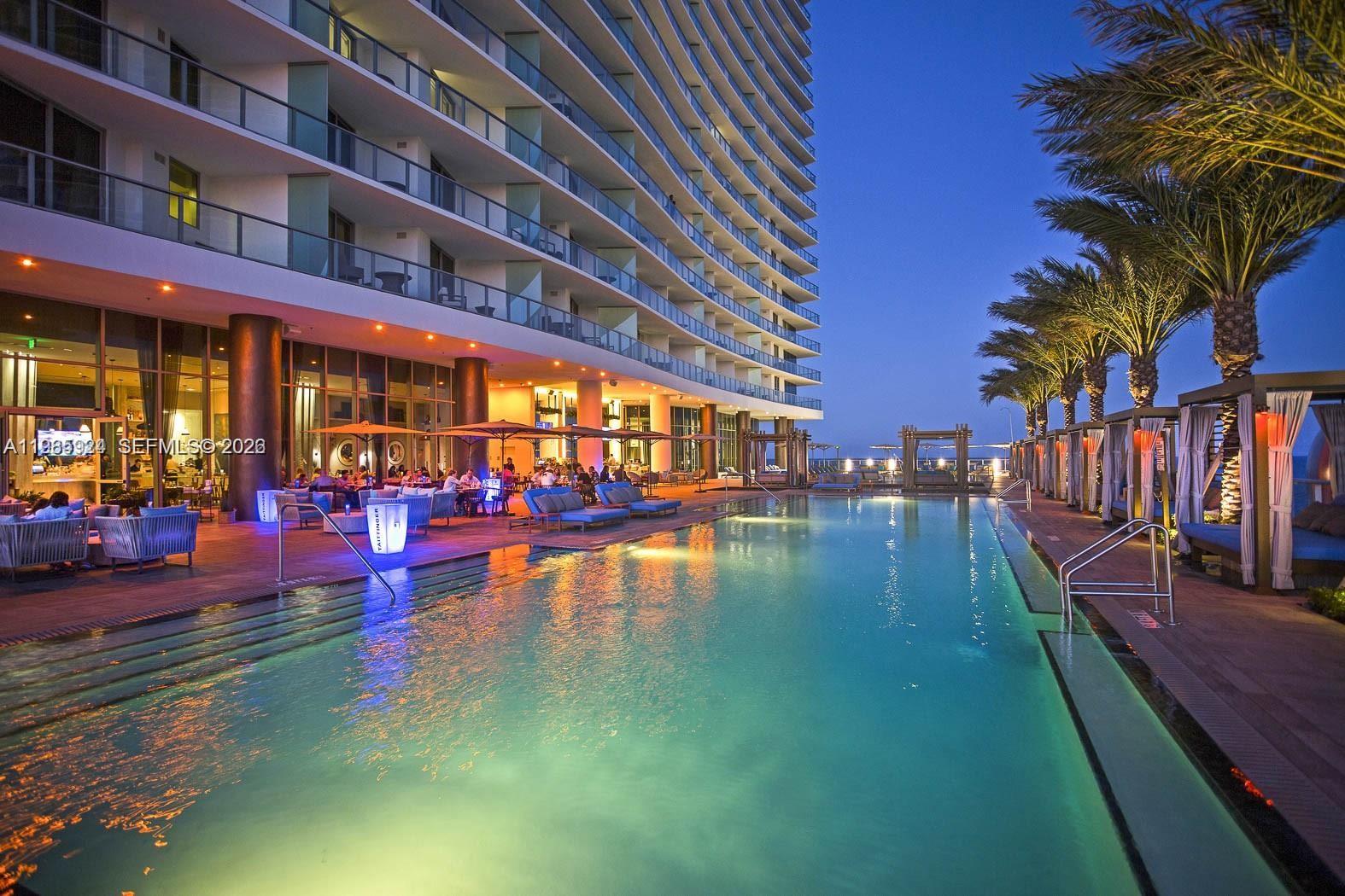 Turn Key Unit. Exceptional opportunity at this beachfront luxury high-rise, now known as LYFE Resort & Residences . This beautifully furnished and fully finished 1-bedroom condo-hotel unit features top-of-the-line appliances and modern finishes throughout. Enjoy resort-style amenities including an infinity-edge pool with stunning ocean views, full-service beach access, on-site dining, fitness center, spa, and more. Owners benefit from flexible rental options with no restrictions—daily, weekly, or monthly rentals allowed. Perfect for investors or as a vacation home with income potential.