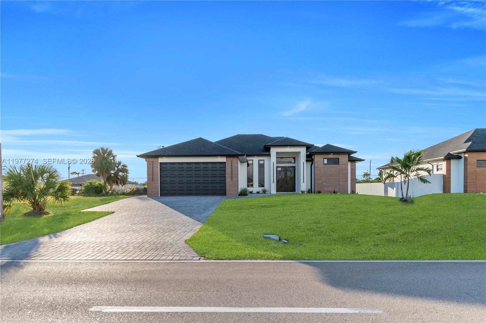Modern Elegance Meets Florida Living! Discover this stunning brand-new construction in Cape Coral with 1,655 sq. ft. of thoughtfully designed living space. This home features 3 bedrooms + den/office, 2 full bathrooms, and a 2-car garage. Bright, open interiors flow from living and dining areas to a sleek kitchen with quartz countertops and stainless steel appliances. The primary suite redefines luxury with a spa-inspired bath, floor-to-ceiling blue marble-style porcelain, dual rainfall showers with gold fixtures, a freestanding soaking tub, and ambient LED lighting. Conveniently near schools, shopping, parks, and main roads, this home combines design, comfort, and location.
Seller contributes to closing costs. Schedule your showing today!
