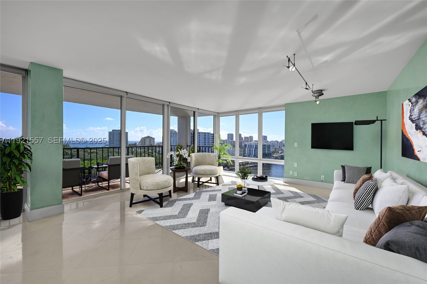 Price Improvement, $874,000~This corner unit has incredible views of the Ocean, Intracostal, and the Bonnett estate.  Spectacular designer renovation of residence with high quality sophisticated finishes & fixtures for the most discerning buyer.  Wonderful East Fort Lauderdale location within walking distance to fine dining, Galleria Mall, Publix & beach.  Features include an open kitchen, W&D, large rooms, abundant closets, marble floors, impact windows, smooth ceilings, contemporary cabinets and granite countertops. Building amenities include 24 hr. security, TWO garage parking spaces, heated rooftop pool, saunas, social rooms, large gym, BBQ area,  etc.  Professionally managed by on-site management. No Assessments, Fully funded reserves and building is approved for full financing with 5% down.  No pet building.