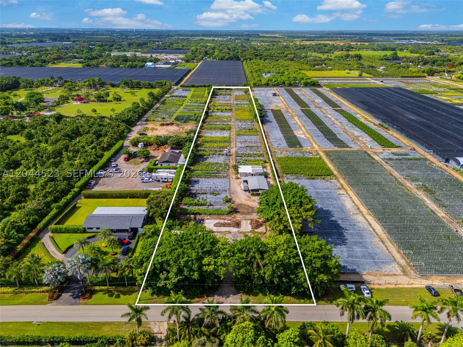 FOR LEASE! 5 ACRE NURSERY OPPORTUNITY. PRIME REDLAND LOCATION. Exceptional opportunity to lease 5 acres in the heart of the Redland, ideally suited for a nursery, landscaping business, or agricultural operation. Conveniently located on SW 232nd Street, just minutes from Krome Avenue (SW 177 Ave), this property offers excellent accessibility for semi-trucks, trailers, and commercial vehicles. The property is fully fenced and will be delivered completely cleared of the current tenant's inventory. Existing improvements include a storage building/office, well pump, irrigation system, and ground cover, allowing you to begin operations with essential infrastructure already in place. Electric service is available (tenant responsible for electric). Lease terms require first month's rent plus security deposit. Don't miss this opportunity to establish or expand your business on a well located agricultural property in one of South Florida's premier nursery and farming districts.
