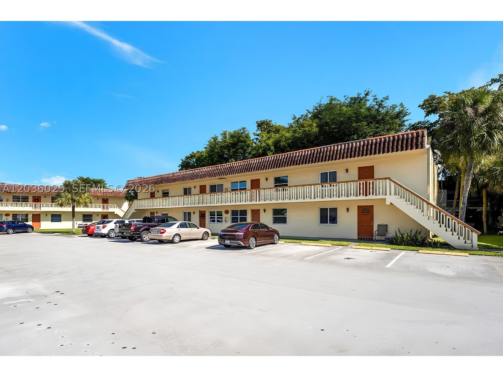 Welcome to Gateland Village! This spacious 2-bedroom, 2bath first-floor condo offers comfort, convenience, and great value in the heart of Davie. Featuring 1,000 sq. ft. of living space, this well-maintained unit boasts tile flooring throughout, a bright and functional layout, and a private patio perfect for relaxing outdoors. The kitchen comes equipped with a washer and dryer for added convenience. Enjoy peace of mind with high-impact doors and hurricane shutters. Residents have access to community amenities including a clubhouse and swimming pool, all within a fenced community. The unit offers garden views and ample parking with two or more spaces plus guest parking available. Conveniently located near major highways, shopping, dining, schools, and entertainment, this property is ideal for first-time homebuyers, downsizers, or investors. Monthly association fee includes water, sewer, and trash removal. FHA, VA, Conventional, and Cash buyers welcome. Association approval required. Don't miss this opportunity to own an affordable home in a desirable Davie location!