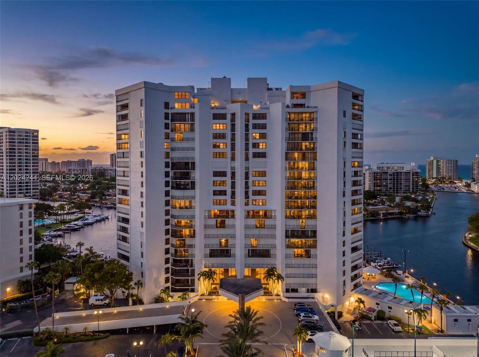 Experience elevated waterfront living in the prestigious Three Islands community at Anchor Bay Club in Hallandale Beach. This beautifully maintained 2-bedroom, 2-bath residence offers a bright open layout, spacious split-bedroom floor plan, and breathtaking Intracoastal, marina, and skyline views from your private oversized balcony. Natural light pours throughout the living spaces, creating the perfect blend of comfort and coastal elegance. Anchor Bay Club offers resort-style amenities including a waterfront pool and spa, fitness center, sauna, tennis and pickleball courts, marina access with boat dock availability, BBQ areas, clubhouse, billiards room, secured lobby, and 24-hour security. Located just minutes from Hallandale Beach, Hollywood Beach, Gulfstream Park, Aventura Mall, fine dining, shopping, casinos, and major highways, this residence combines luxury, convenience, and the ultimate South Florida lifestyle. Wake up to spectacular water views, enjoy endless sunsets, and experience the tranquility of one of Hallandale Beach’s most sought-after waterfront communities. Perfect as a primary residence, vacation getaway, or investment opportunity.