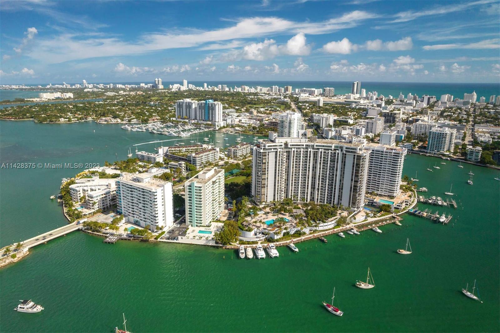 Rare opportunity to own the largest floor plan at 9 Island. This condo was completely redesigned and meticulously renovated to create an expansive 3 bed/3 bath + DEN. Bright & airy with gorgeous views of Belle Isle Park and the waterways that surround the Venetian and Sunset Islands. Move-in ready and vacant. Ideal for families and entertaining with ample storage throughout. Chef’s kitchen, full-size washer/dryer, impact windows. 9 Island is a full-service building -- common areas and amenities were completely updated in 2020. The property sits on 5 acres of resort-style amenities, including 2 tennis courts, a ballroom, a children's playroom, a full gym, a private marina & restaurant on-site. Security and concierge. Close to shops, restaurants & fitness studios.