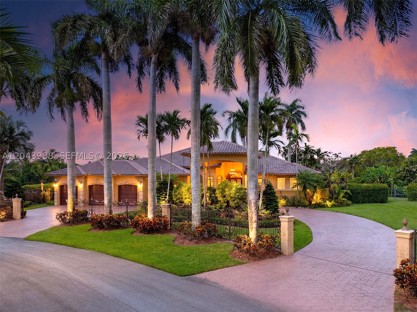 Welcome to Casa Imperiale. Set on a 37,066 SF estate lot in the heart of the Redlands, Casa Imperiale is a one-of-a-kind residence where craftsmanship and artistry create an unforgettable living experience. Beyond custom wrought iron gates and a grand porte-cochère framed by royal palms, the home welcomes you with a formal foyer, soaring ceilings, and formal living and dining rooms designed for entertaining. Every space is a work of art. The walls and ceilings were hand-painted by a commissioned artist over more than two years, while original artwork, custom millwork, and designer window treatments elevate every room. The kitchen and bathrooms feature Birdseye Maple cabinetry, reflecting the home's exceptional craftsmanship. Offered completely furnished, including its décor and chandeliers, some crafted with fine crystals and finished in 18-karat gold plating, every detail complements the home's timeless design. The screened lanai overlooks tropical landscaping, a sparkling pool, and a built-in outdoor barbecue, creating the perfect setting for entertaining or relaxing in complete privacy. Designed for those who appreciate craftsmanship and timeless architecture, Casa Imperiale is more than a home. It is a legacy estate, thoughtfully curated over the years, and a masterpiece unlike any other.