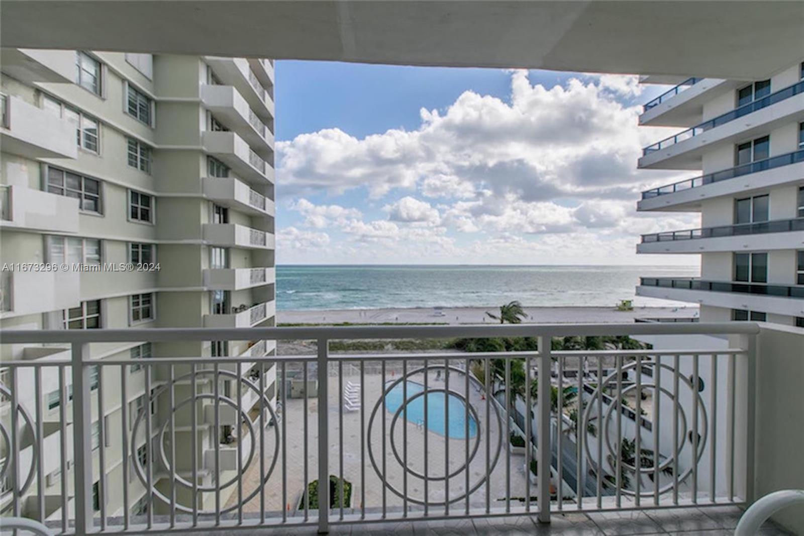 Experience luxury living in this beautifully appointed condo on the 7th floor, offering breathtaking ocean and city views. This bright, open unit features a large living room, dining area, and a modern kitchen. The oversized master bedroom provides ample space, while the second bedroom offers flexibility for guests or a home office. Building amenities include a private gym, sauna, resort-style pool, valet service, 24/7 security, and direct beach access. Includes 2 assigned parking spaces. Don’t miss out on this rare opportunity for beachfront living!