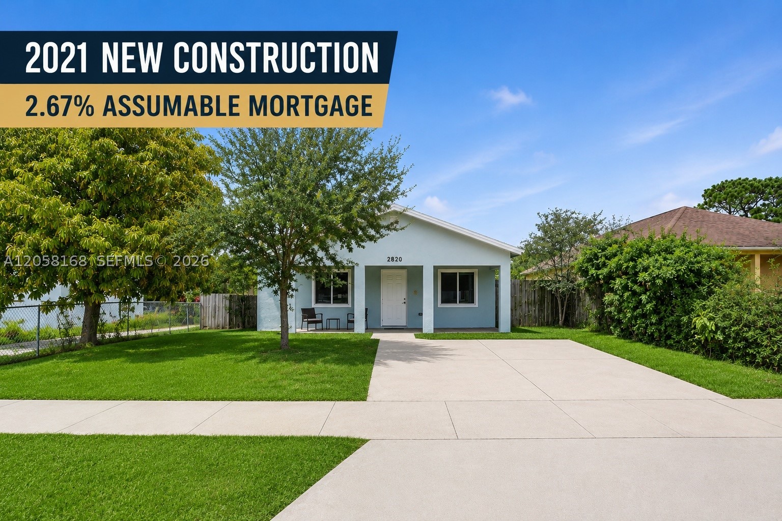 ONCE-IN-A-LIFETIME OPPORTUNITY! Assumable FHA loan at just 2.62% (subject to lender approval). A rare chance to save hundreds of thousands compared to today's rates. To top it off, the home was built in 2021, this nearly new home offers lower insurance and peace of mind with a 2021 roof, Impact doors/windows, A/C, water heater, plumbing, electrical, sprinkler system, kitchen, bathrooms, flooring, fence, shed and more. Features a bright open floor plan, modern finishes, spacious bedrooms, and a large fully fenced backyard with room for a pool. No HOA. Minutes from the beach, Harrah's Casino, shopping, dining, entertainment, and major highways. Turnkey, nearly new, and one of the lowest assumable FHA rates available!