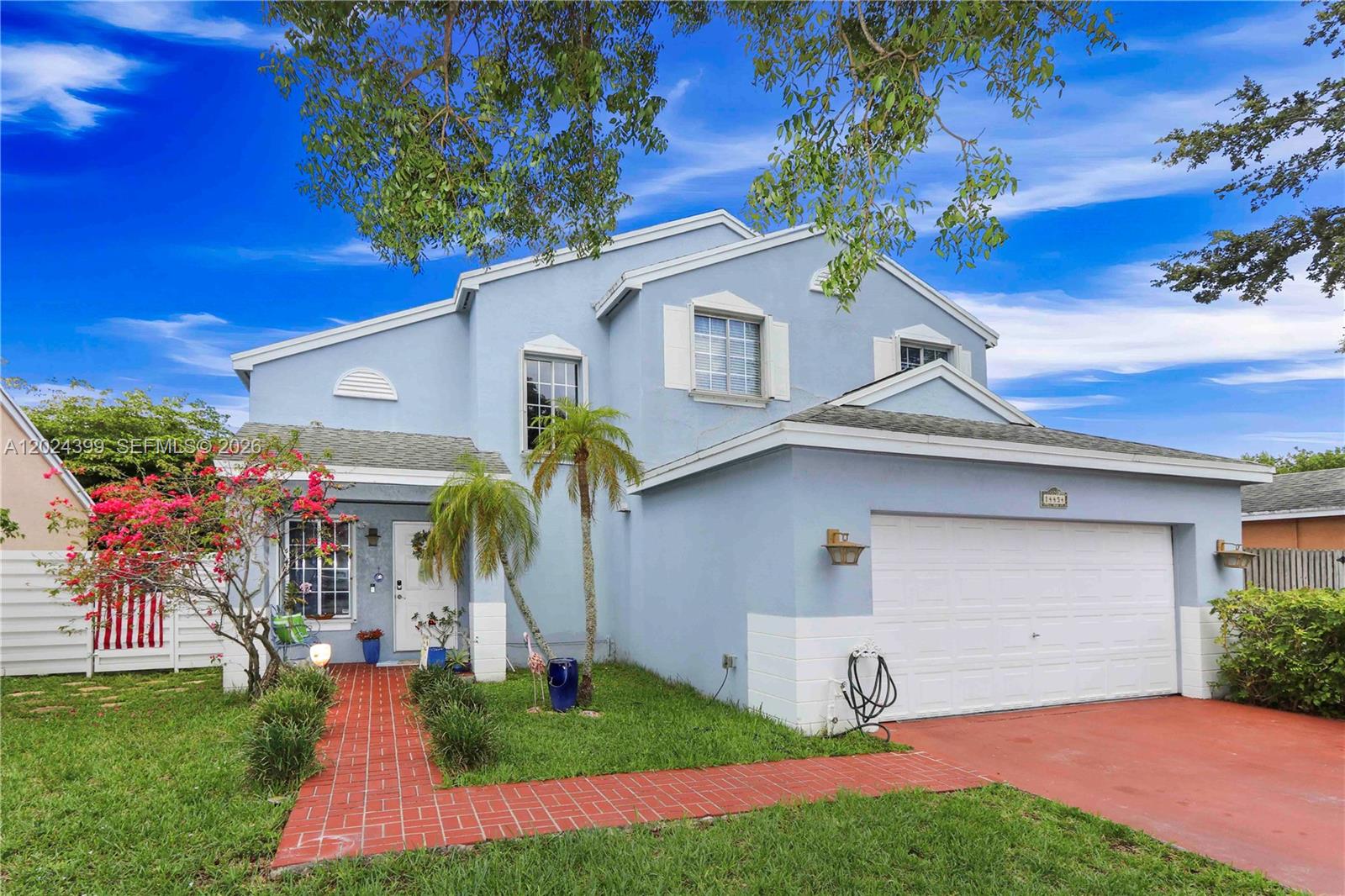 Welcome to this beautifully maintained single family home, 3 bedrooms and 2 & 1/2  bathrooms, 
The second-floor has been renovated, and the master bathroom has been remodeled. two stories, two cars garage, ready to move in, home nestled in the desirable Country Walk community, Boasting about 1,850 Sq Ft of thoughtfully designed living space,  zero lot side with a nice backyard,  where you can spend unforgettable evenings with family or friends, with a plenty of natural light. It is perfect for first time homebuyers or investors, A/C and water heater were replaced 3 years ago. The Country Walk community features a clubhouse, pool, jacuzzi, playground, basketball and tennis courts, and more.  Easy to show, all showings must be by appointment contact L/A today. 
 **Do not miss it**