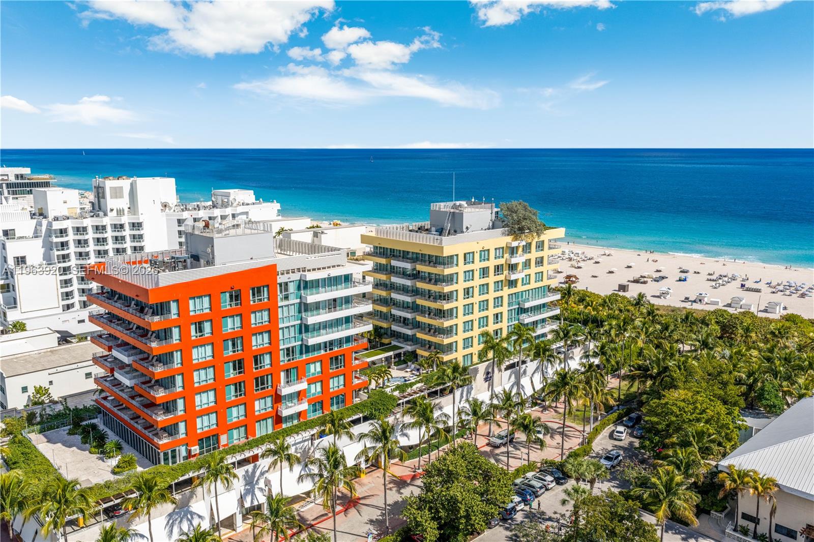 Exceptional South of Fifth (SOFI) oceanfront investment opportunity at the iconic Bentley Beach Condo-Hotel (Hilton Bentley). This beachfront residence offers flexible daily rental options through the Hilton hotel program or independently, making it ideal for investors seeking strong short-term rental performance with personal use flexibility. Enjoy true resort-style living with direct beach access, oceanfront pool, fitness center, hot tub, 24/7 front desk and security, beach and pool service, private beach club access, on-site spa and salon, and full-service hotel amenities.
The unit is beautifully decorated and offered fully furnished turnkey, featuring elegant finishes, a generously sized bathroom, and a well-appointed kitchenette with stainless steel appliances, creating a functional layout for both guest stays and extended visits. Located directly on the sand in Miami Beach’s most desirable enclave, just moments from South Pointe Park, world-class dining, boutique shopping, marina, and the vibrant lifestyle of South of Fifth. A rare opportunity to own an income-producing oceanfront asset in one of the highest-demand rental locations in Miami Beach