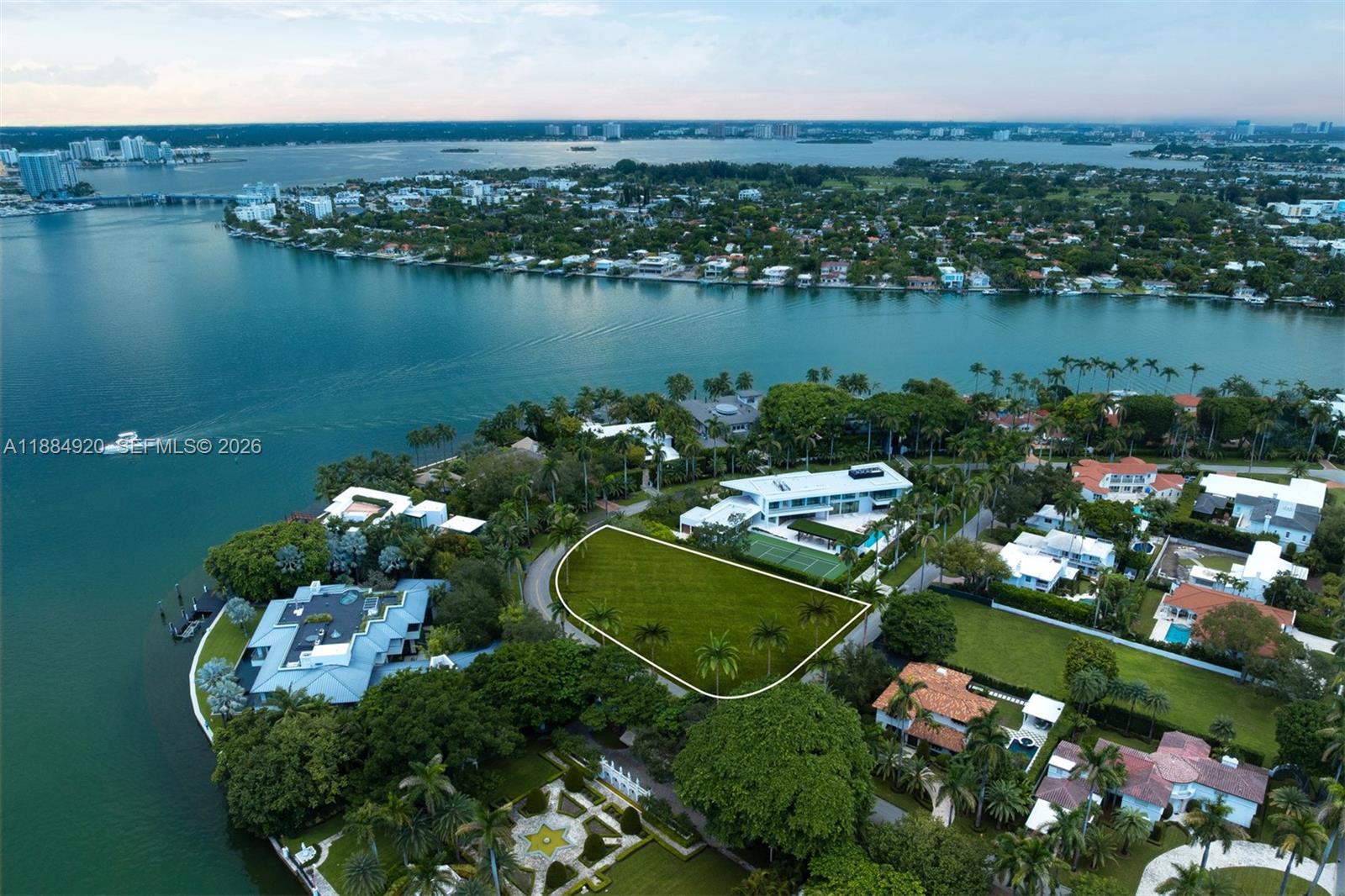 Set within the prestigious enclave of La Gorce Island, this cleared 0.59 acre+/- (25,896 SF+/-) parcel stands as one of Miami Beach’s most significant land offerings. Conceptual plans envision a 7,895 SF+/- estate with 7 bedrooms and 7 full and 1 half bathrooms, designed with expansive glass and seamless indoor-outdoor living. The island itself is home to fewer than 60 estates, only 33 of them waterfront, making it one of Miami Beach’s most exclusive and tightly held communities. Record-setting sales have exceeded $60 million, underscoring its enduring value. With zoning that supports more than 10,000 SF+/-, 31 La Gorce Circle presents the opportunity to create a landmark residence in a setting defined by privacy, prestige, and architectural vision.