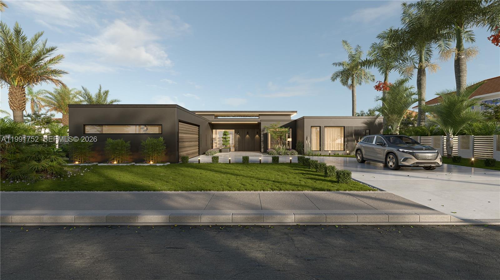 New construction single-family residence located in Palmetto Bay, offering 5 bedrooms, 5 bathrooms, and a 2-car garage. This residence features a bright and spacious open-concept layout designed for modern living, including expansive living and dining areas and a contemporary kitchen with island. the primary suite offers a walk-in closet and en-suite bathroom. The property also includes a covered terrace, pool deck, and private pool, providing a well-designed outdoor space for everyday enjoyment and entertaining. Delivery time September-October 2026