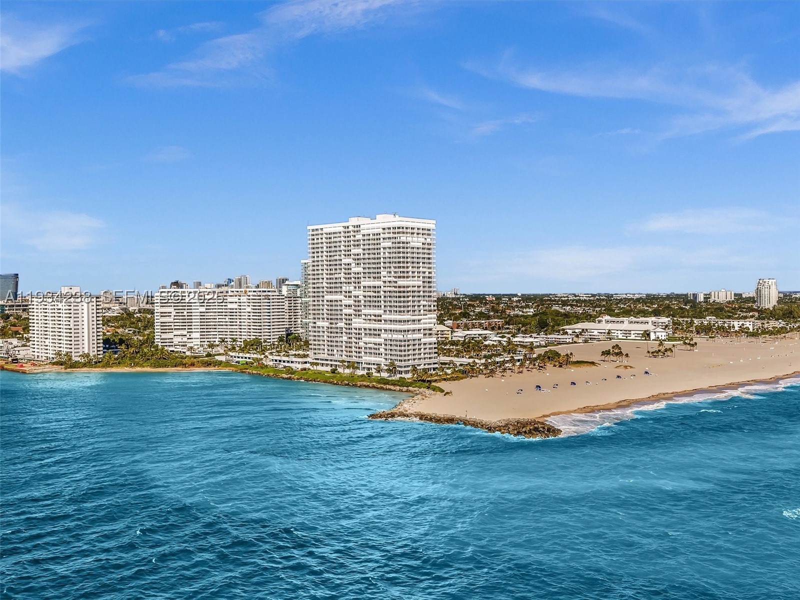 Timelessly elegant and contemporary, this stunning condo is located in the highly sought-after Point of the Americas II, renowned for its exceptional luxury living. Be captivated by the sophisticated interior, where modern design seamlessly blends with relaxed coastal elegance in this beautifully renovated 1 bed + den (possible 2 bed)/2 bath residence. Enjoy unobstructed ocean and beach views, creating a breathtaking backdrop from nearly every angle. Step inside and admire the meticulous attention to detail, every element thoughtfully executed with exceptional taste and refinement. The open concept kitchen flows effortlessly into the great room features Italian cabinetry and craftsmanship, quartz countertops and backsplash, an induction cooktop, and a ventless washer and dryer. Both bathrooms have been fully remodeled, and striking 48” x 48” tile flooring runs throughout the residence. Impact windows and doors complete the home. No expense spared here! Additionally, the entire building has been extensively renovated, including its impressive resort-style amenities: a large heated outdoor pool and patio with BBQs and smokers, the widest private beach in Fort Lauderdale, club and party rooms, state-of-the-art weight and cardio fitness centers, saunas, a massage room, storage/bicycle/golf club rooms, shuffleboard, four electric charging stations, guest suites, concierge desk, 24/7 security etc. Furniture available. This exceptional condo truly offers luxury living at its finest.