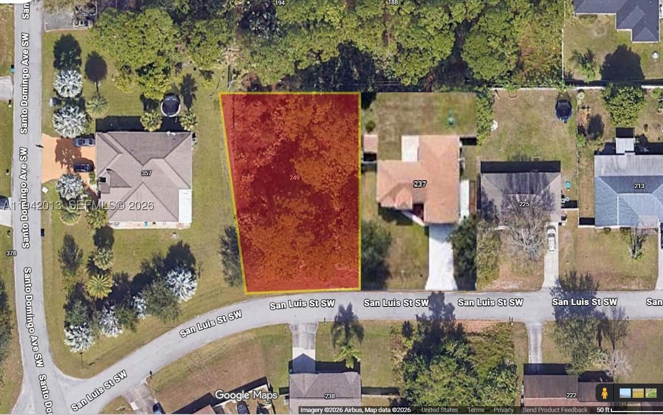 Build your dream home on this exceptional 0.24-acre vacant lot in the fast-growing SW Palm Bay area! Perfectly positioned on a paved, fully developed street surrounded by established and newer homes, this desirable homesite offers endless potential to create a private retreat, modern family residence, or smart investment property. A survey is available on file, and with NO HOA restrictions, you’ll enjoy the freedom and flexibility to design and build the home that fits your lifestyle. Well and septic will be needed. Conveniently located near shopping, dining, schools, and major roadways, this is a rare opportunity to secure a ready-to-build lot in one of the area’s most sought-after and rapidly expanding neighborhoods. Call today!