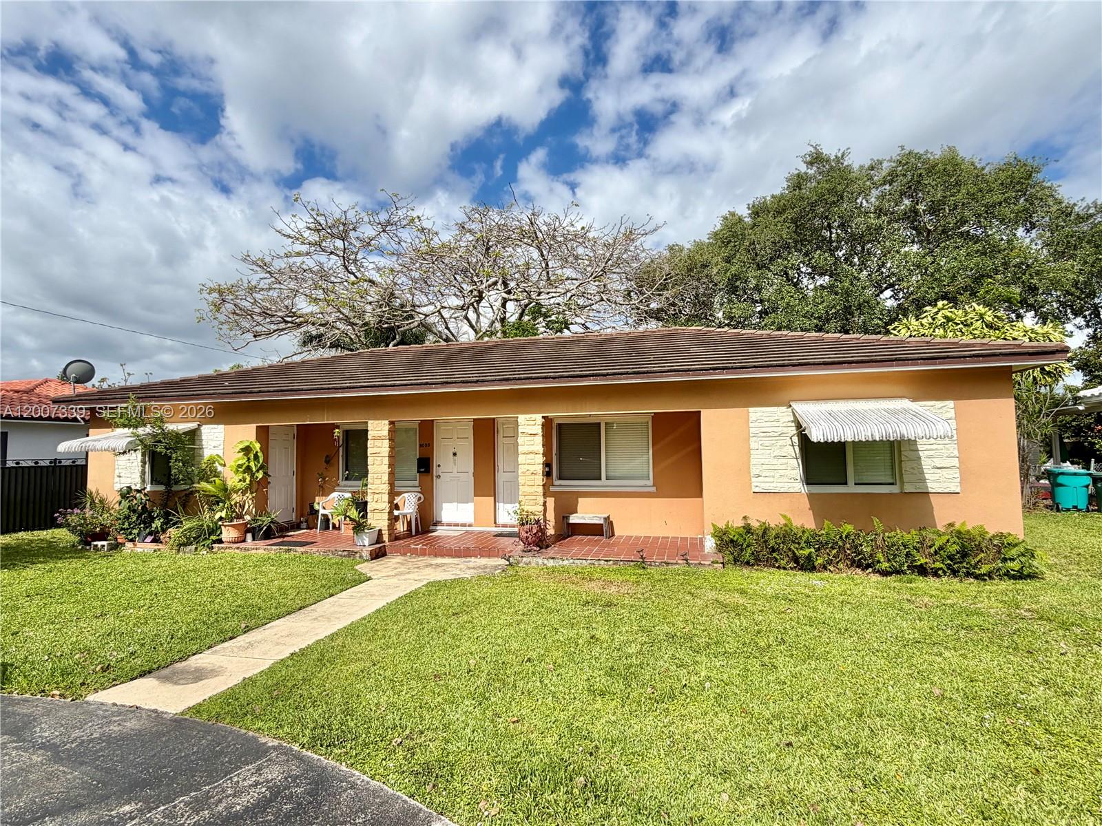 Located in the desirable Village of Biscayne Park, this duplex sits on an oversized 10,125 SF lot and offers a rare opportunity for investors or end-users alike. The property features two well-maintained 1 bed / 1 bath units totaling 1,595 SF of air-conditioned living space, both currently tenant-occupied on flexible month-to-month leases, providing immediate income with the option for future occupancy or redevelopment. Recent upgrades include a new tile roof (2019) and hurricane impact windows for added durability and peace of mind. The expansive backyard offers ample space for outdoor living, expansion, or redevelopment potential. Ideally located near Miami Country Day School and St. Rose of Lima School, this property combines convenience, charm, and strong investment upside in a prime location.