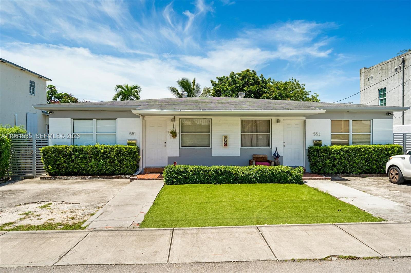 Legal duplex suitable for an investor or a buyer looking to live in one unit and rent the other. The property consists of two 2-bedroom plus den, 2-bath units; one unit is tenant-occupied on a month-to-month basis, and the second unit is vacant. Renovated property with private backyards for both units and dedicated parking. Located in the highly desirable Morningside area, just off Biscayne Blvd near Morningside Park, the farmers market, and neighborhood dining, with convenient access to the Design District, Wynwood, and Miami Beach. Please do not disturb tenants. Showings by appointment only.