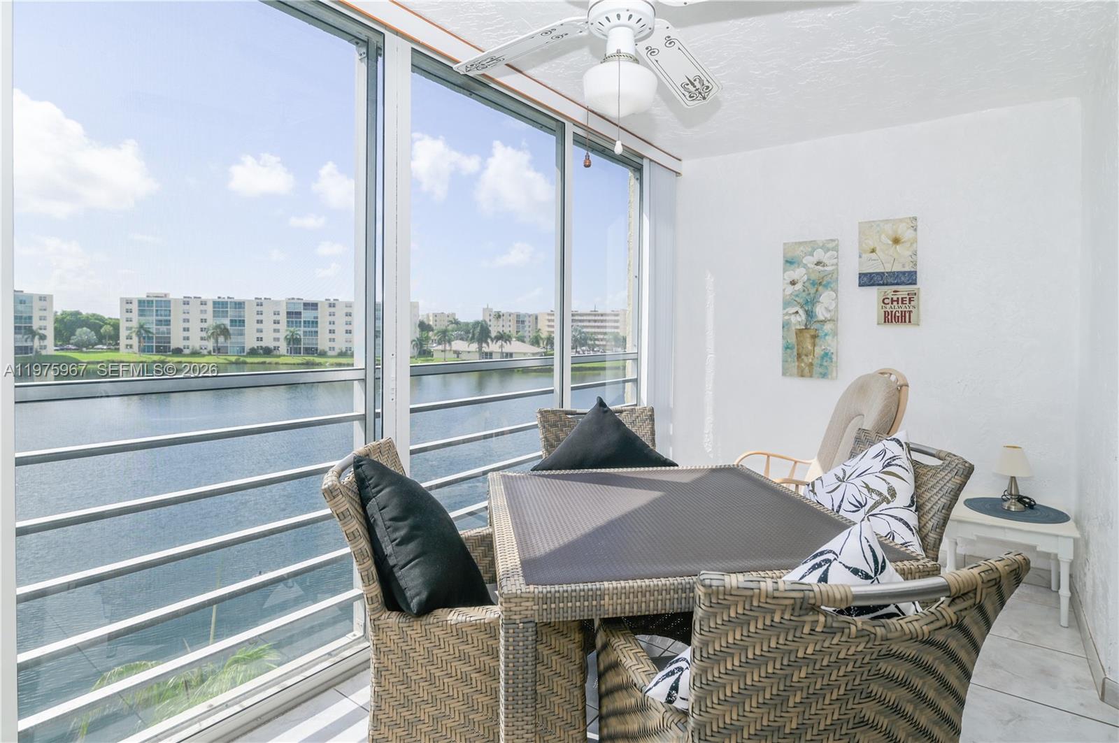 Beautiful 2-bedroom, 2-bath corner unit condo with STUNNING water views from multiple rooms! This spacious residence offers an open and airy layout with abundant natural light, impact windows and tile flooring throughout for easy maintenance. Enjoy plenty of storage with numerous closets, making organization effortless. Being sold fully furnished, this move-in ready condo also features a new A/C unit (2023) and a modern tankless water heater for added efficiency and comfort. Located in a desirable active adult community, residents enjoy a wide array of amenities and activities, perfect for a vibrant and social lifestyle. Don’t miss this opportunity to own a beautifully maintained retreat! AMAZING LOCATION JUST EAST OF US-1 & JUST MINUTES TO THE BEACH! CONVENIENTLY LOCATED NEAR BEACHES, PARKS, AIRPORT, RESTAURANTS, SHOPPING, DANIA BEACH CASINO, ETC. ALL CLOSE BY!!! PER ASSOCIATION: 40 YEAR BUILDING INSPECTION WAS COMPLETED IN 2021, NO ASSESSMENTS, AND BUILDING HAS FULL RESERVES. A MUST SEE!!
