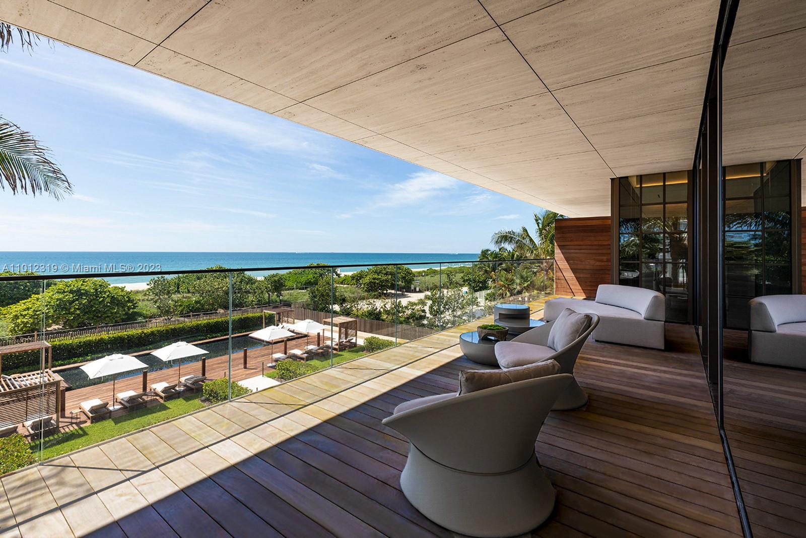 Step Inside With Me! Arte Beach Villa 201 represents a distinct elegance and unparalleled privacy within an exclusive beachfront setting. This flow through estate-sized residence was designed by Citterio & Viel in collaboration with Kobi Karp. With 6 bedrooms, it lives like a house within a full-service ultra-lux complex. 2 Gaggenau and Poliform gourmet kitchens with gas cooking, 2 spacious family rooms, 2 deep terraces cladded in Ipe, and a 2-car temperature-controlled garage make this the ideal oceanfront home among just 15 others. The grand primary suite bath, encapsulated in travertine, is the talk of the town. Your private staircase leads you directly to Spa|Fitness|Poolside oceanfront amenities. Arte is the premiere Surfside address, located just moments away from Bal Harbour Shops.