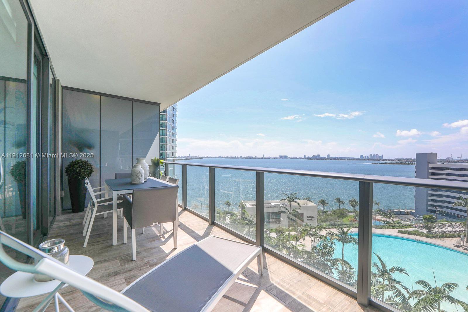 Available April 1st!!! PROFESSIONALLY DECORATED, LOOKS LIKE A MODEL UNIT! 2 SUITES PLUS FULL BATHROOM ON LIVING AREA. SUB-ZERO AND BOSH APPLIANCES. 320sqft Balcony and Resort Style amenities overlooking the bay and pool area. It won't last. Easy to show. Available for short term rental minimum 90 days. Call for Rates!