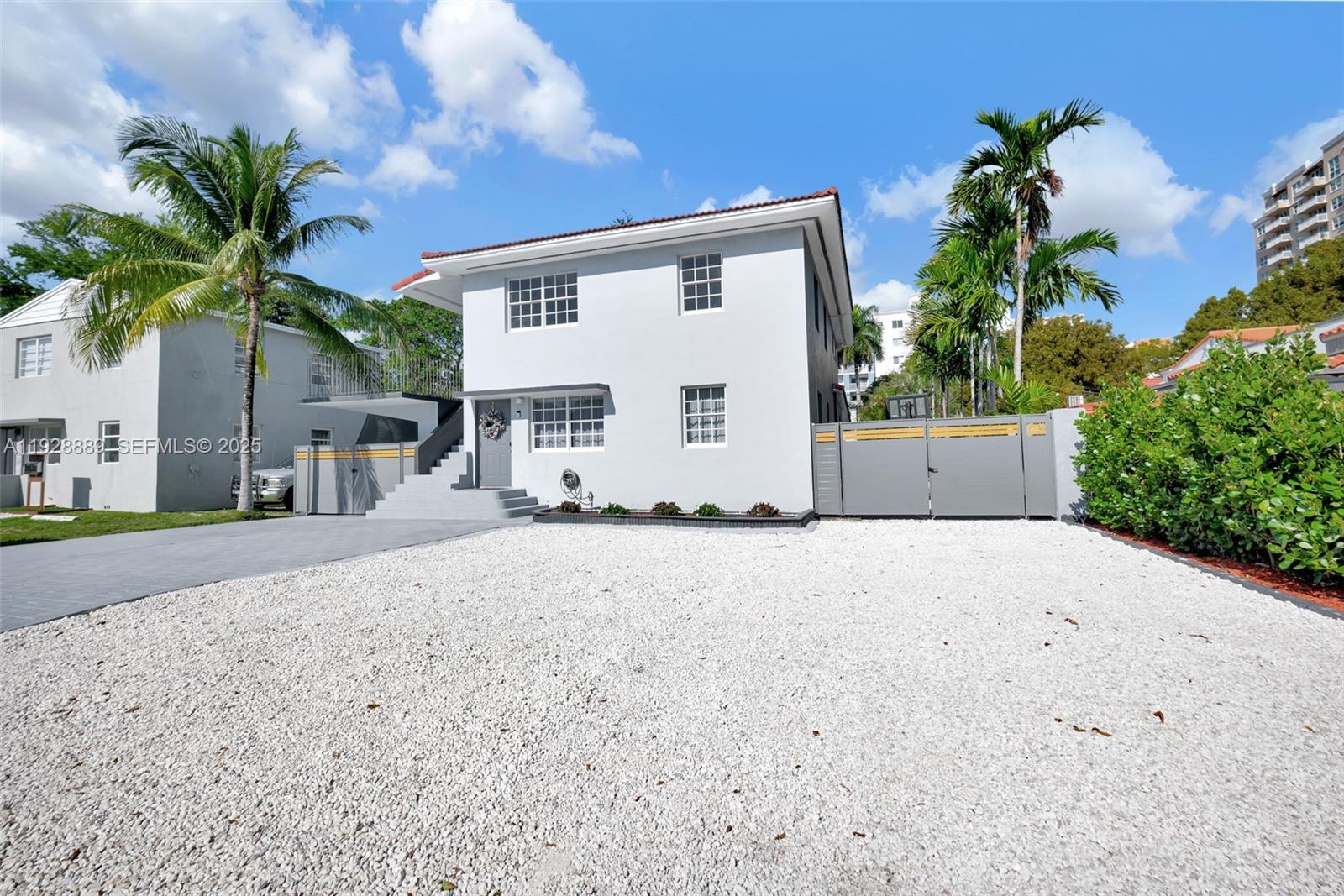 Excellent investment property and opportunity in one of the most desirable neighborhoods in the City. This magnificent Duplex boasts generous living space, plenty of parking and a nice swimming pool. Three bedrooms, two bathrooms downstairs and two smaller units (2-1, 1-1) upstairs to maximize long term rental return. Location here is key, only a few blocks from Gables Plaza, 3 min drive from Miracle Mile and close to Coconut Grove and Miami's financial center Brickell, location can't be beat! This property qualifies for commercial use and can also be acquired with 3721 SW 27th Ter as a package deal!