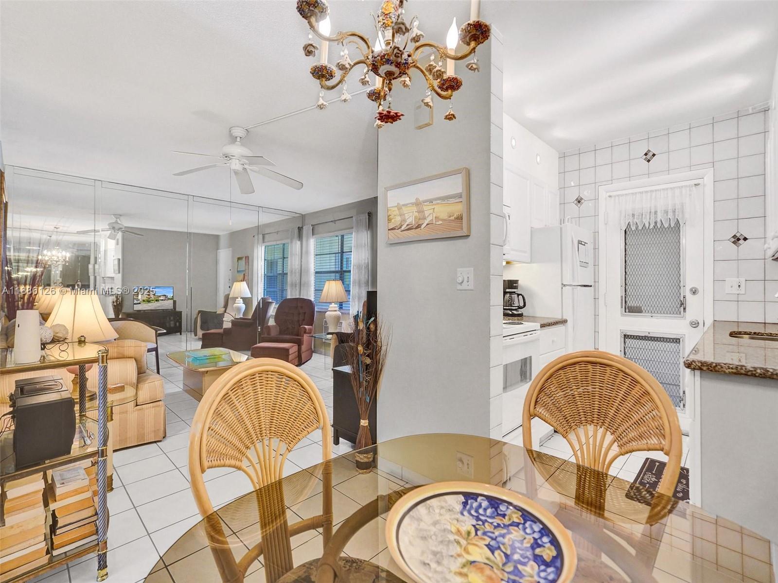 Gorgeous unit with 1 Bedroom & 1 Bathroom at the Mar-Len Gardens in building 4. Directly on the 1st floor. Beautiful & remodeled white kitchen w backsplash & granite countertop. Bedroom with new porcelain tile floor & extra windows. Renovated bathroom w new cabinet & new glass shower door & beautiful accent tiles in the shower. Equipped with 2 AC, sold All furnished & turnkey with everything you need. The sofa is a sofa bed (Queen) to accommodate your guest. Large screened balcony with quiet views on the gardens. Hopa Verified Community with lots of activities & fun. COOP with land lease. Cash only, No Rental 1st year, then once a year for a max of 4 months, Gated community with 2 pools, clubhouse, gym. Only 3 miles to the beach! $750 per month including land lease, taxes & maintenance