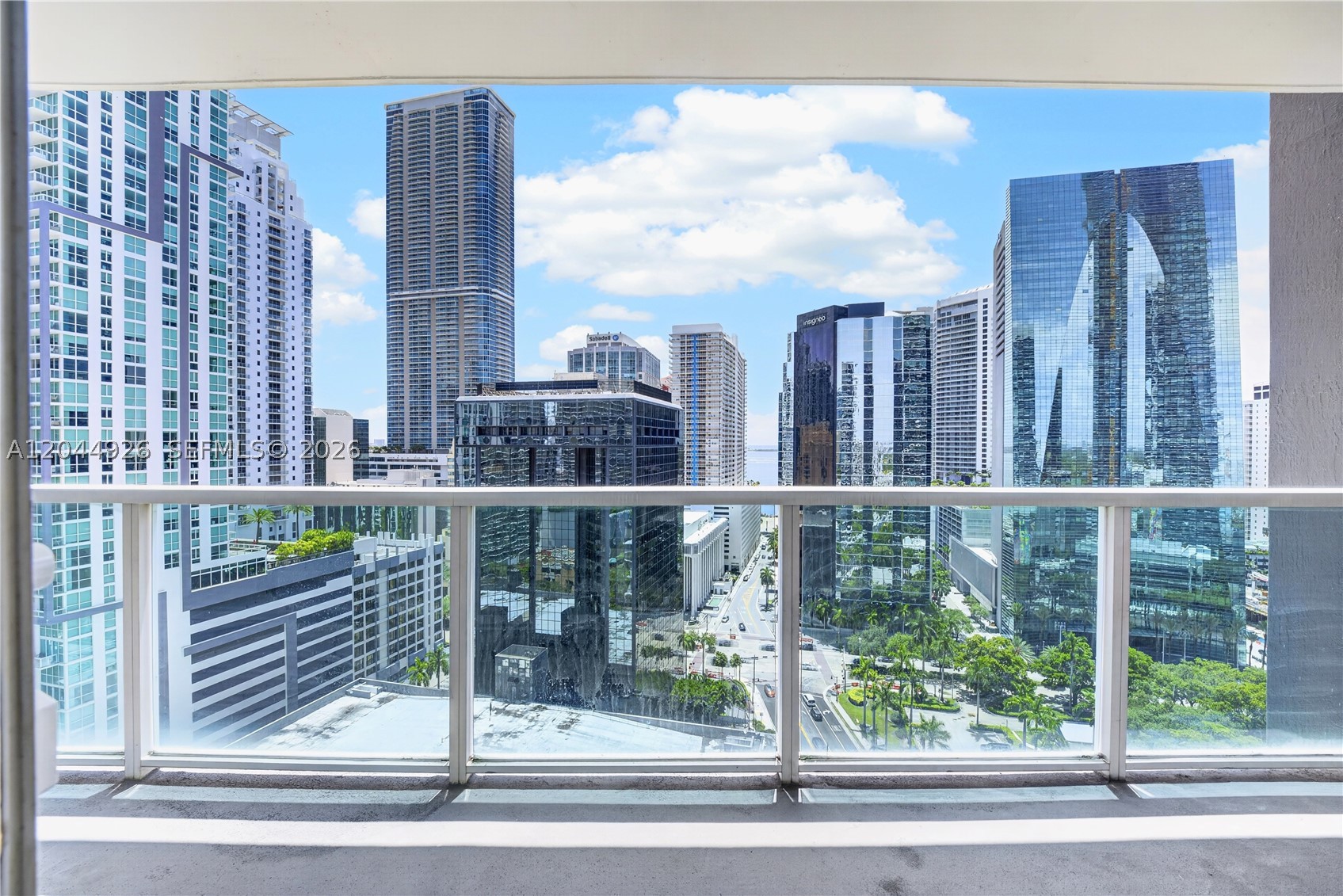 Beautiful 2-bed + Den / 2-bath in the heart of Brickell! This unit offers 1,023 sq ft of living space with views of Biscayne Bay and the downtown skyline. The highly desirable split-bedroom floor plan provides total privacy, while floor-to-ceiling glass floods the space with natural light. The master features a walk-in closet and an en-suite bath. Equipped with an in-unit washer/dryer, it is completely move-in ready for an end-user or investor. The building features a brand-new pool deck with cabanas, a fitness center, 24/7 concierge, security, and valet parking. You are just steps from the dining and luxury shopping at Brickell City Centre and Mary Brickell Village. Forget sitting in traffic—you can walk to everything Miami has to offer. Units at this elevation rarely last long. Easy to show, schedule the showing with Listing Agent.