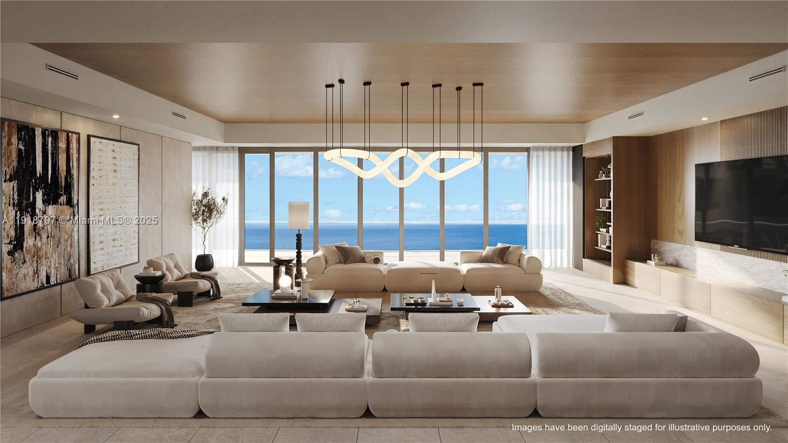 MOTIVATED SELLER - BRING ALL OFFERS! BRAND NEW NEVER LIVED-IN ONE OF A KIND SKY RESIDENCE w PRIVTE COLLECTOR'S GARAGE & BEACH CABANA. CENTER COMBO UNIT OFFERING ULTIMATE PRIVACY. READY TO MOVE-IN. Furniture Ready w luxurious marble & wood throughout. Flowthru residence w open floorplan, direct Ocean & Intracoastal views. STAFF QUARTERS. Imported Snaidero Italian custom cabinetry & stone countertops, top-of-the-line Gaggneau appliances, 11’ deep oceanfront sunrise terrace w summer kitchen+ Spacious walk-in closets. Additionally, there are two private garages, accommodating 3 cars total. Turnberry Ocean Club Residences is a 54-story tower w 70,000 SF of luxury amenities, unrivaled, world-class service, including the 3-story private signature Sky Club w sunrise/sunset pools, private dining, health & wellness spa & entertainment.