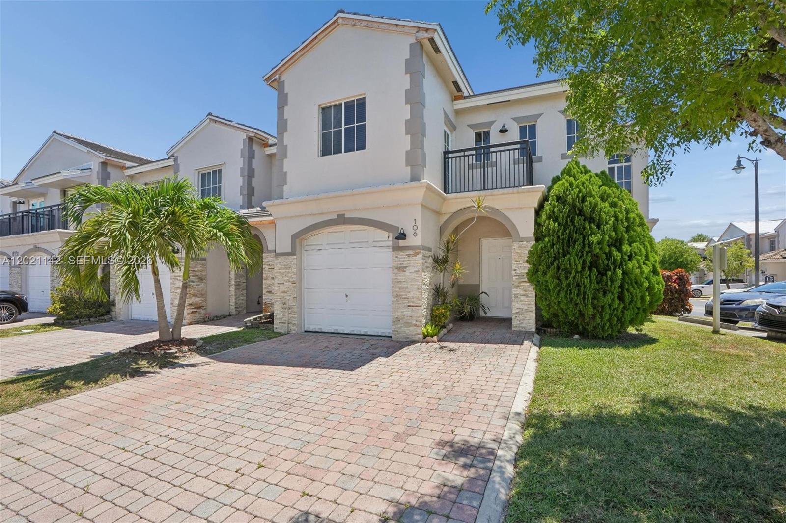 This beautiful 3 bedroom and 2.5 bathroom is a corner townhouse located in the highly desirable Kendall Lakes area. The main level features abundant natural light and a layout that invites both relaxation and gatherings. And a half bathroom that provides ultimate convenience for you and your guests. On the second level, you will find three generously sized bedrooms with ample closet space, a balcony, and two bathrooms with dual vanities. Additional highlights include two assigned parking spaces and an interior car garage. Most resent improvements include new roof and new air conditioner giving buyer true peace of mind.  Ideally located within walking distance to L.A. Fitness, restaurants, shops, and entertainment. And just minutes away from the Turnpike for an easy commute. A rare find!