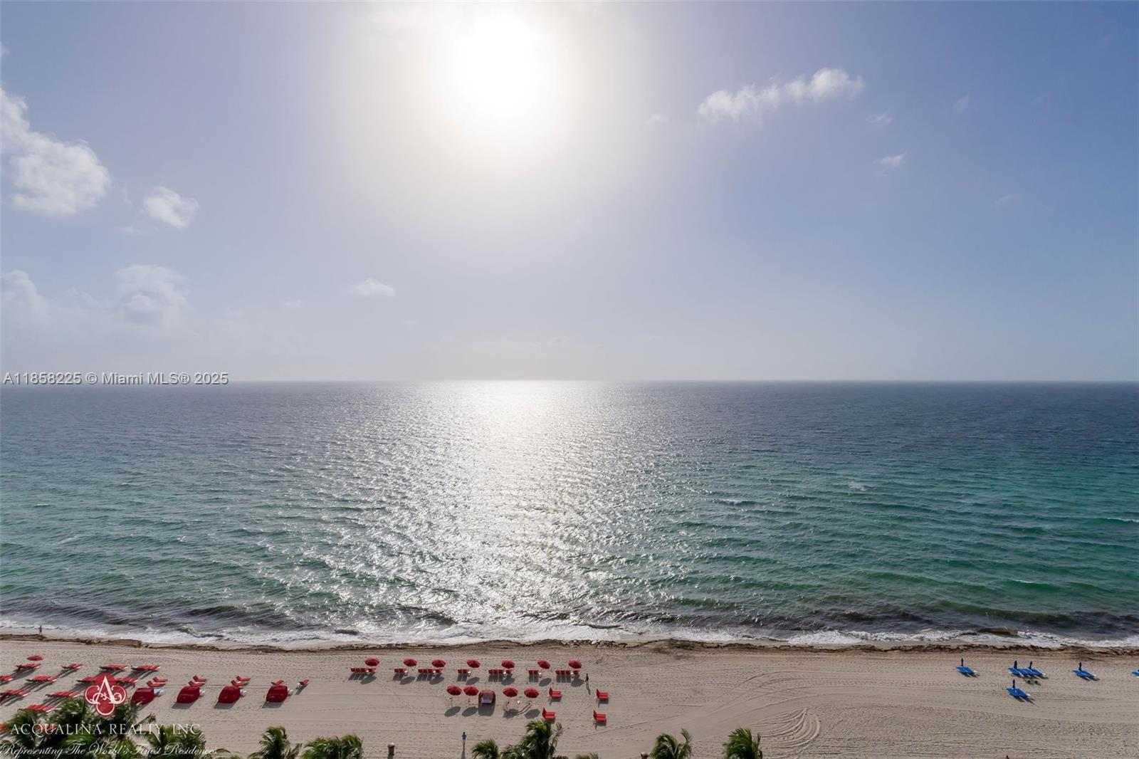 Oceanfront residence at Mansions at Acqualina. This 4-Bed/6.5-Bath  residence has incredible direct Atlantic & Intracoastal views. Features 10’6” ceilings, marble & wood floors, custom millwork, Ornare leather-clad closets, Downsview kitchen with Miele appliances. South terrace with summer kitchen, Jacuzzi & fireplace. Access 16,000 sq. ft. of world-class amenities: spa, fitness center, wine & cigar lounge, cinema, and great restaurants.